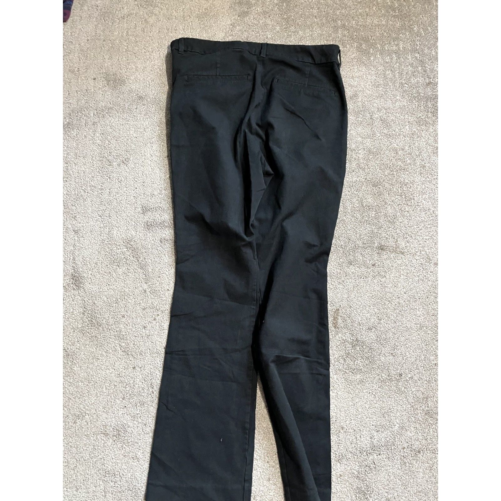 Old Navy Old Navy Pants Womens 12 Black High Rise Pixie Flare Stretch Chino Work Slacks Size 34" / US 12 / IT 48 - 3 Thumbnail