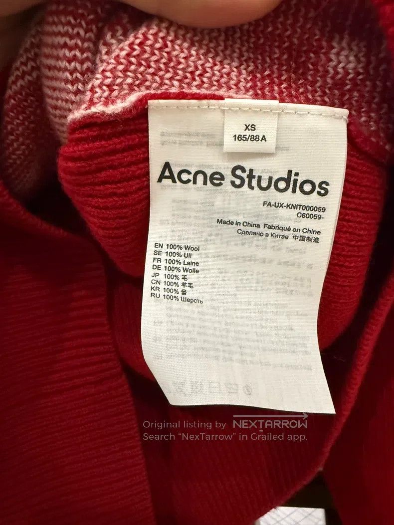 Acne Studios Acne Studios Red Smile Face Open Cardigan Sweater with Cla Size XS / US 0-2 / IT 36-38 - 4 Thumbnail