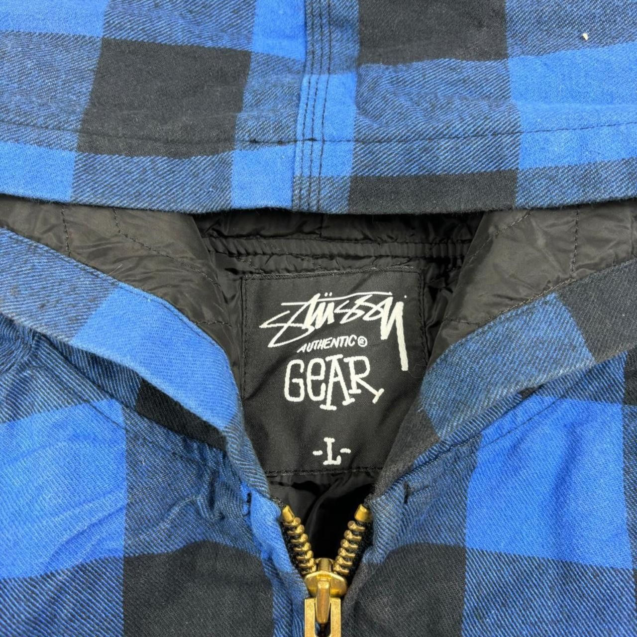 Stussy Vintage Stussy Chequered Zip Up Workwear Jacket Blue - Large Size US L / EU 52-54 / 3 - 4 Thumbnail