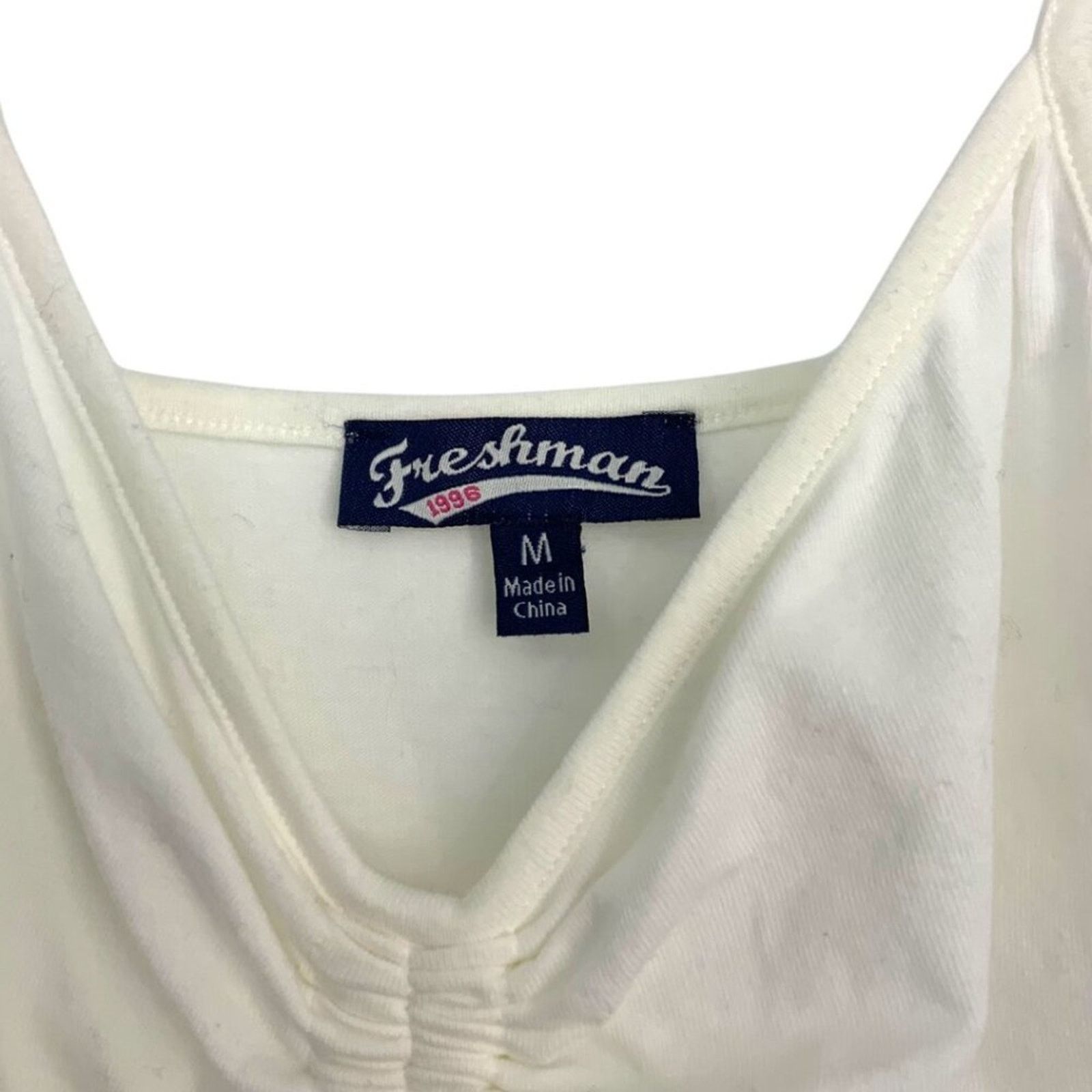 Other Freshman Cinch Front Tank Top White Size Medium NWOT Size M / US 6-8 / IT 42-44 - 3 Thumbnail