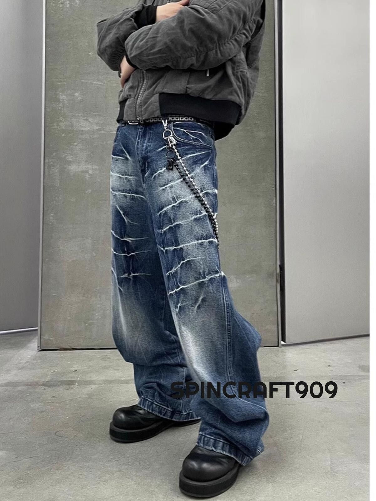 Jean Baggy Baggy Wide Leg Flare Denim Jeans Size US 30 / EU 46 - 2 Thumbnail