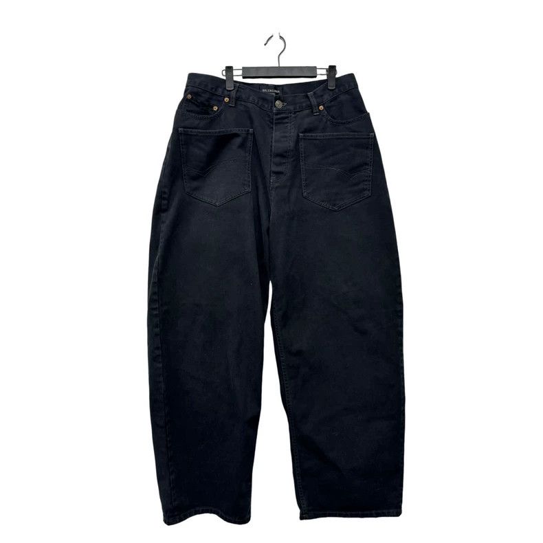 Balenciaga Balenciaga cut up baggy pants jeans black | Grailed