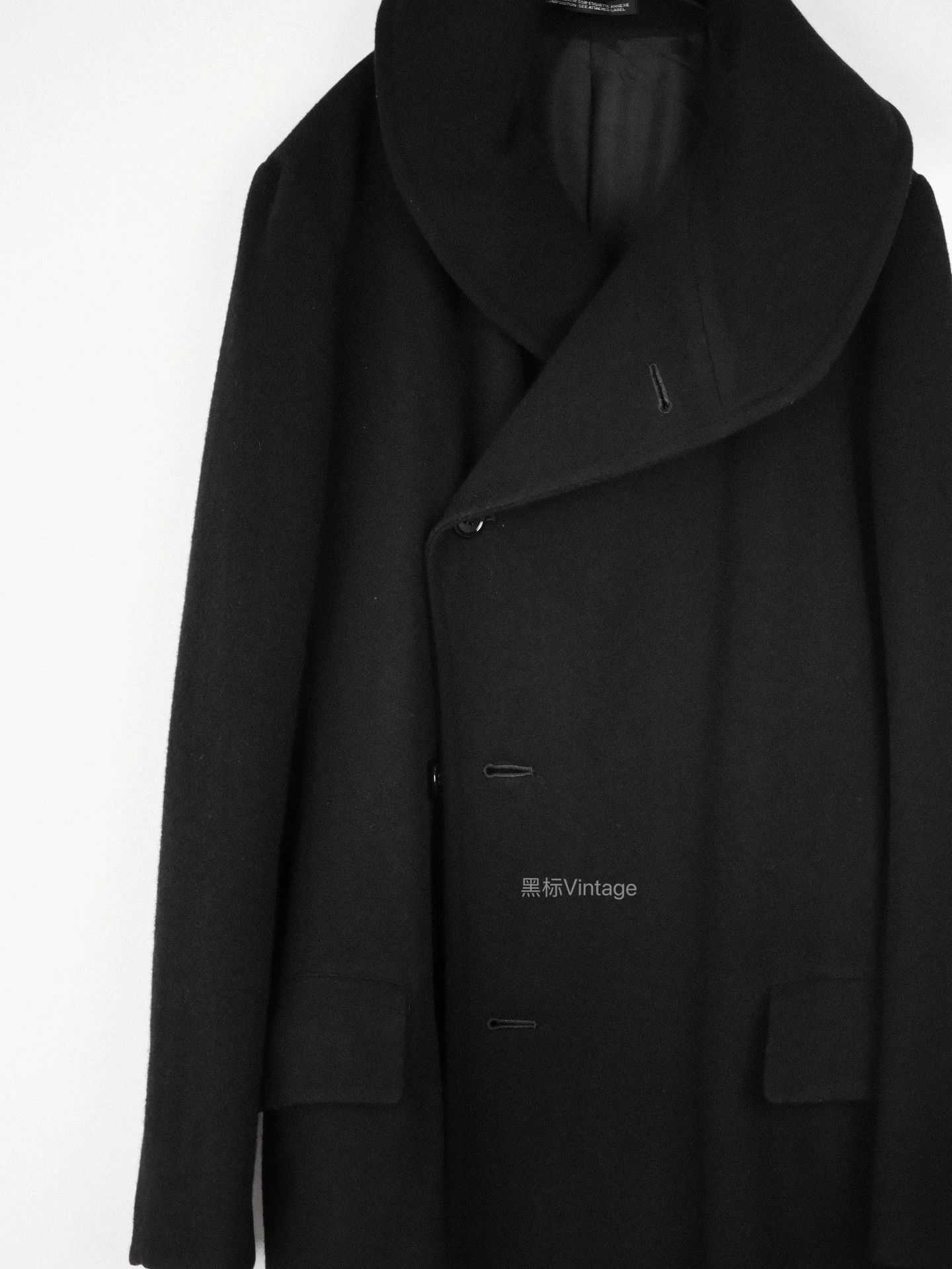 Yohji Yamamoto Yohji Noir 11AW Vintage Notch Lapel Pleated Coat Women's Size S / US 4 / IT 40 - 3 Thumbnail
