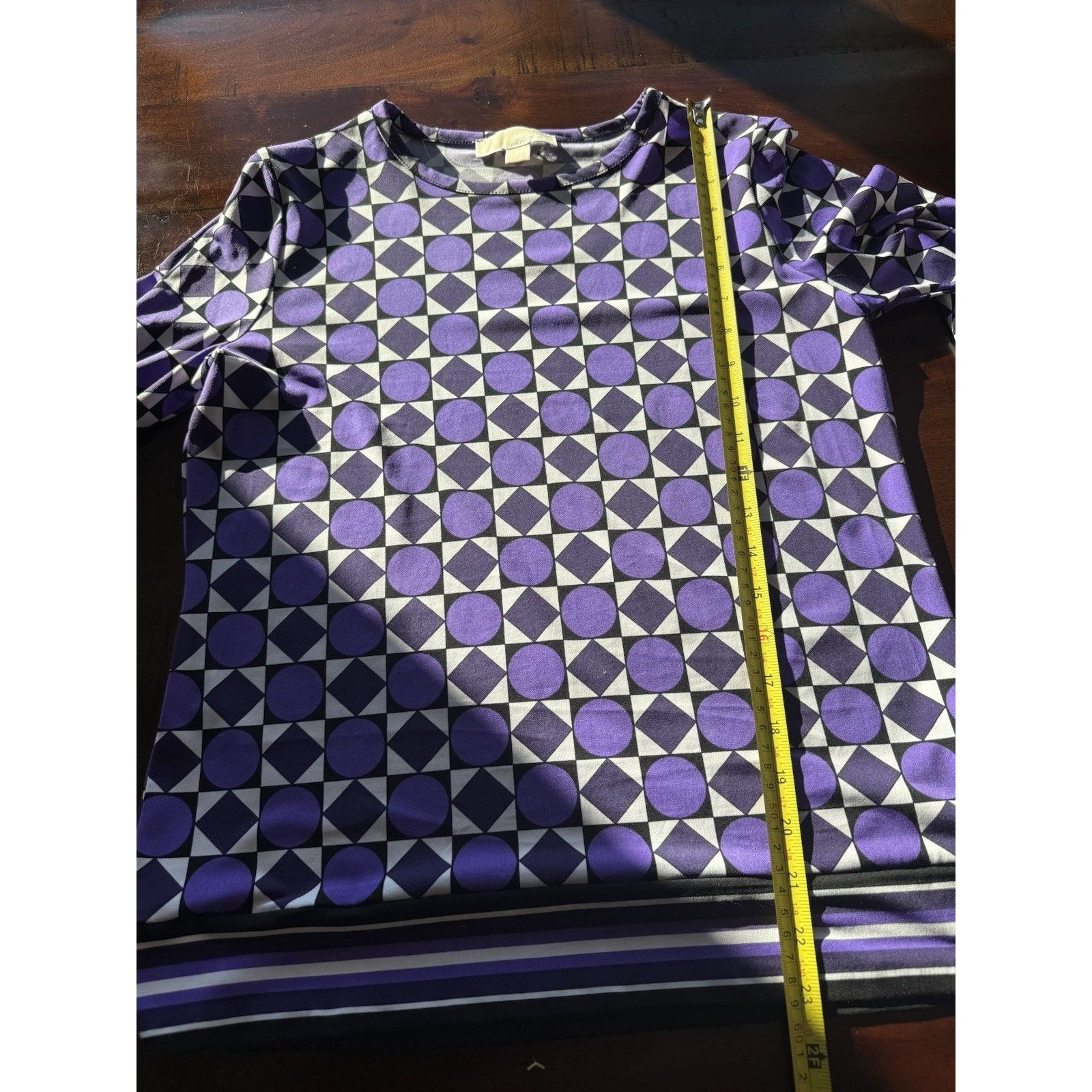 Michael Kors Michael Kors Purple Geometric Print Long Sleeve Petite M Size M / US 6-8 / IT 42-44 - 8 Thumbnail