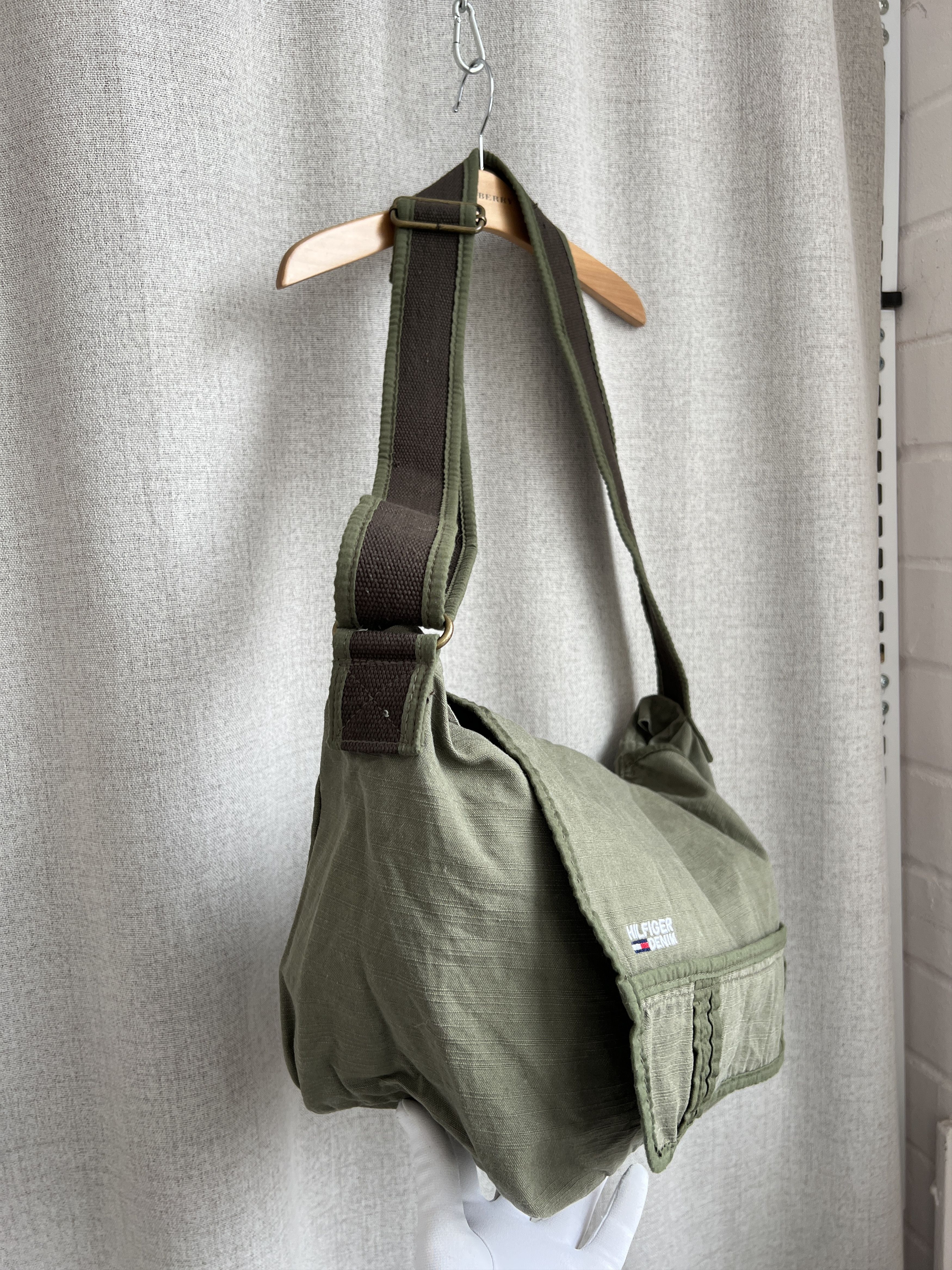 Tommy Hilfiger Y2K Tommy Hilfiger Denim Cotton Military Messenger Bag Size ONE SIZE - 6 Thumbnail
