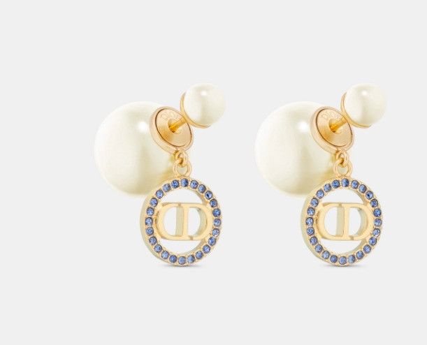 Dior o1w1db11224 Size: OS / Tribales Earrings in Gold & Blue Size ONE SIZE - 1 Thumbnail