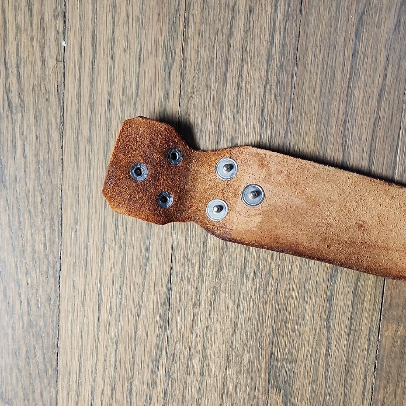 Unknown London Brown Leather Belt with 'CHARLIE' Embossing Size 38 - 2 Thumbnail
