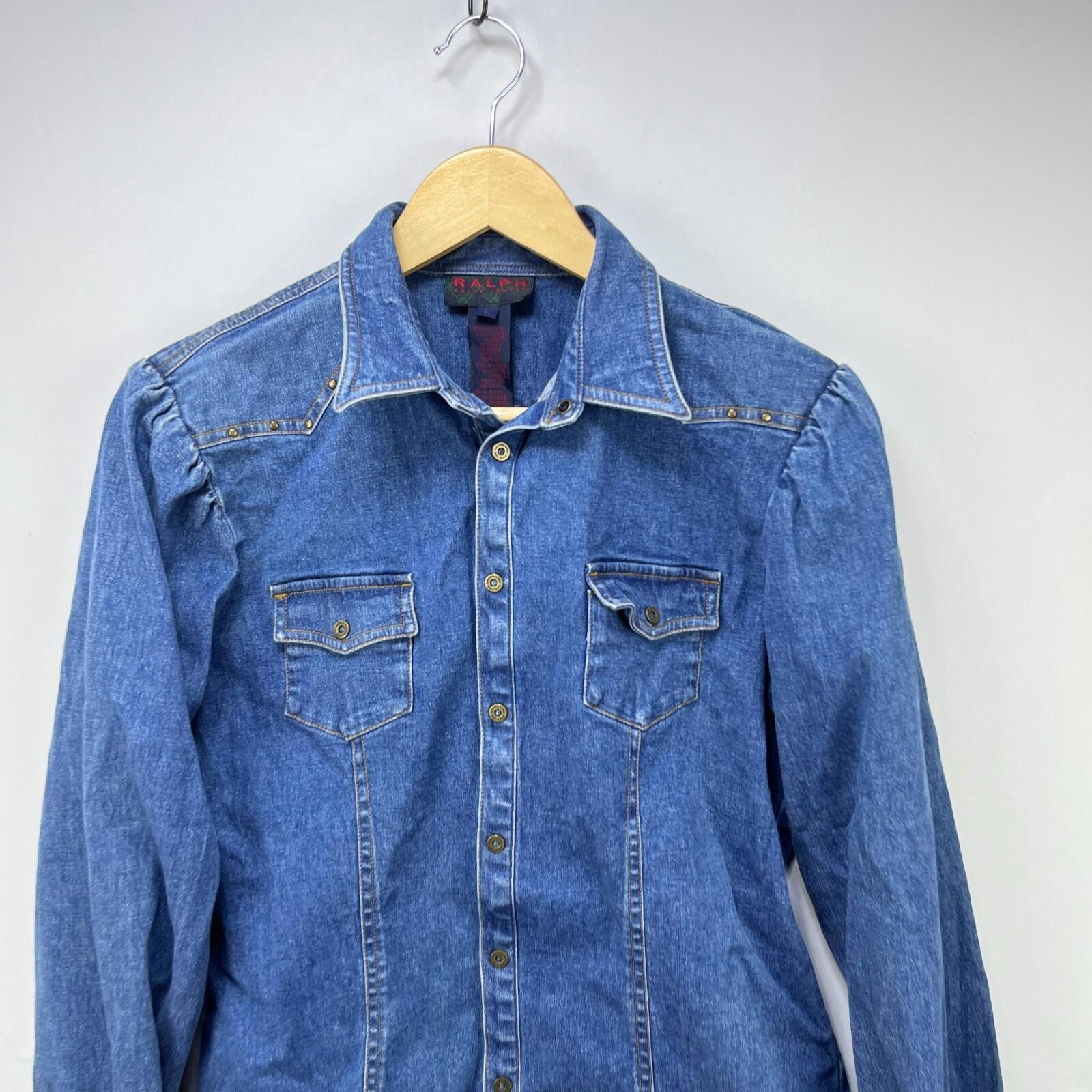 Polo Ralph Lauren Vintage Ralph Lauren Denim Jacket Womens Large Western Snap Size L / US 10 / IT 46 - 2 Thumbnail