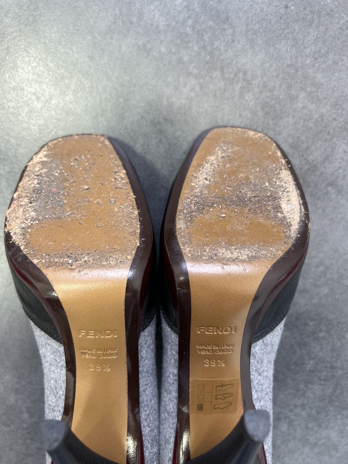 Fendi × Vintage 90s FENDI Heel wool y2k archive coquette grunge Size US 9.5 / IT 39.5 - 5 Thumbnail