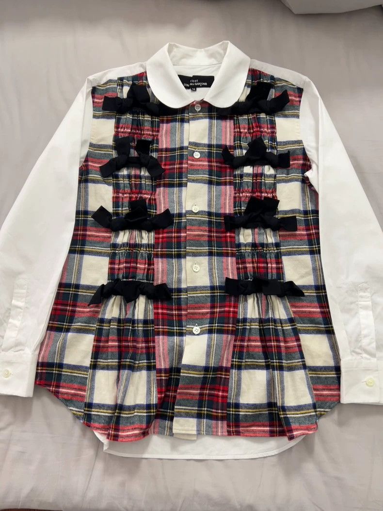 Comme des Garcons Comme des Garcons Bow Plaid Shirt - dmc Size US M / EU 48-50 / 2 - 1 Thumbnail