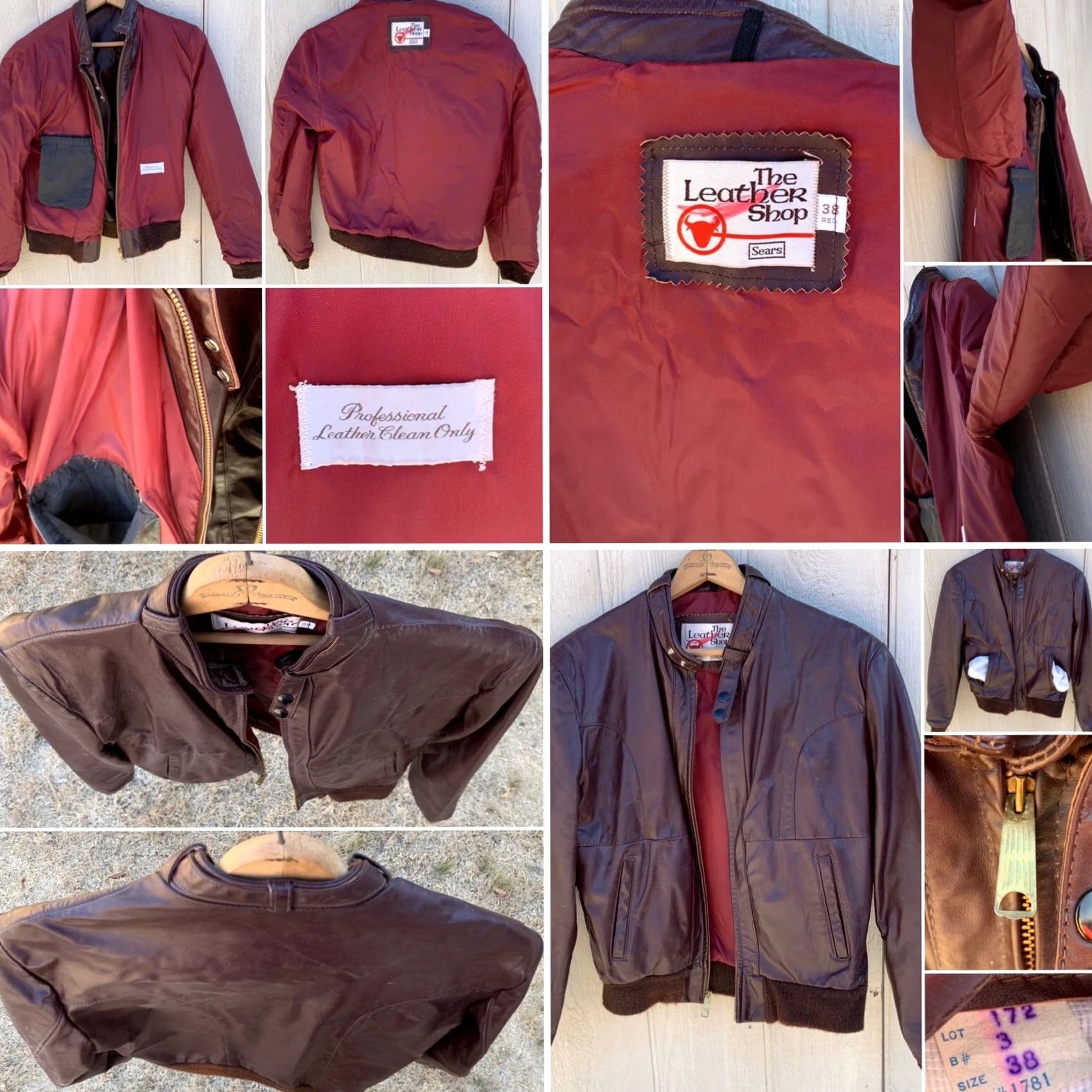 Sears VINTAGE Sears The Leather Shop leather jacket racer jacket 38 reg Brown Mens Jacket Size 38 Racer Vintage Leather Shop Sears Mens Jacket Size US XXS / EU 40 - 6 Thumbnail