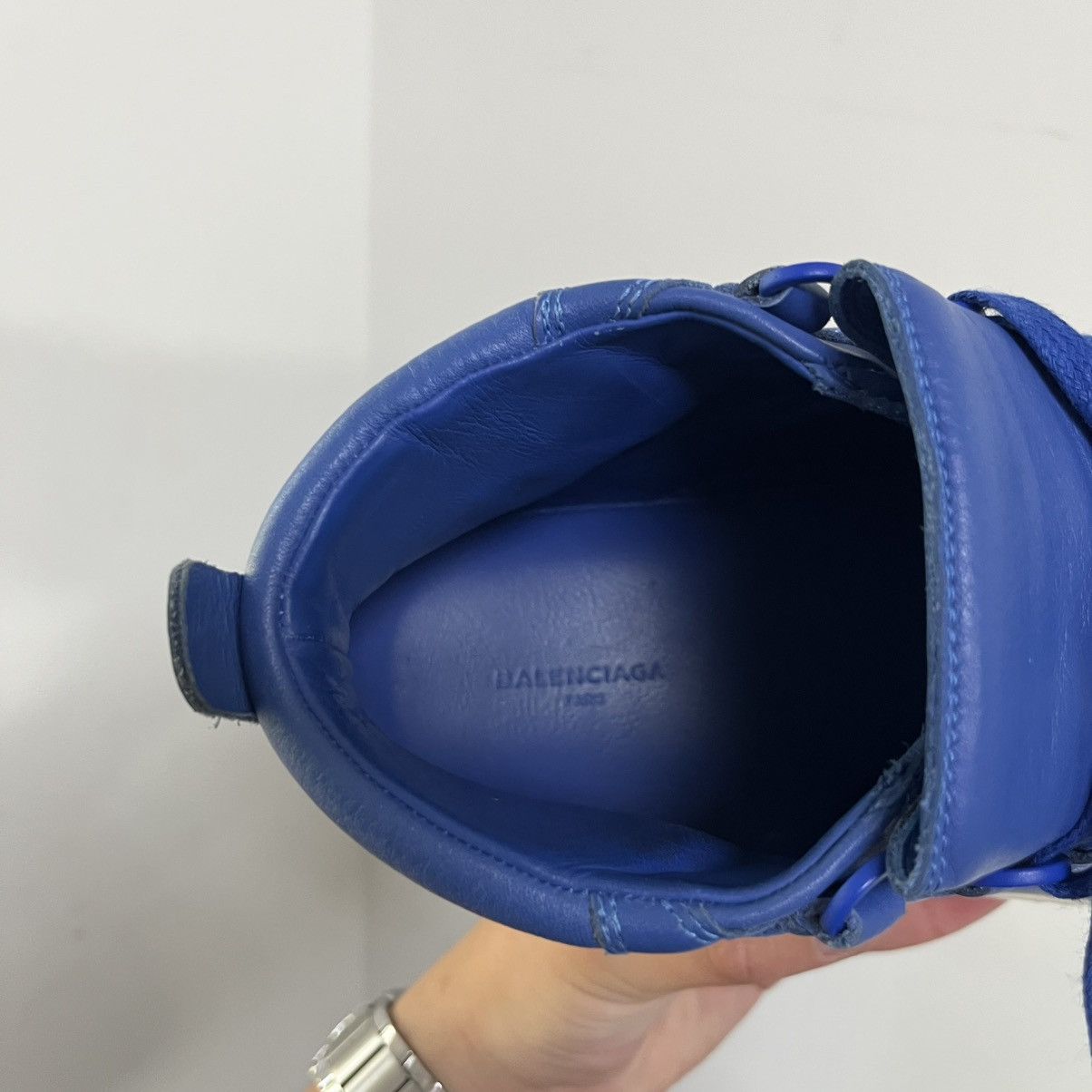 Balenciaga Balenciaga Arena Blue Leather High Tops Size US 9 / EU 42 - 9 Thumbnail