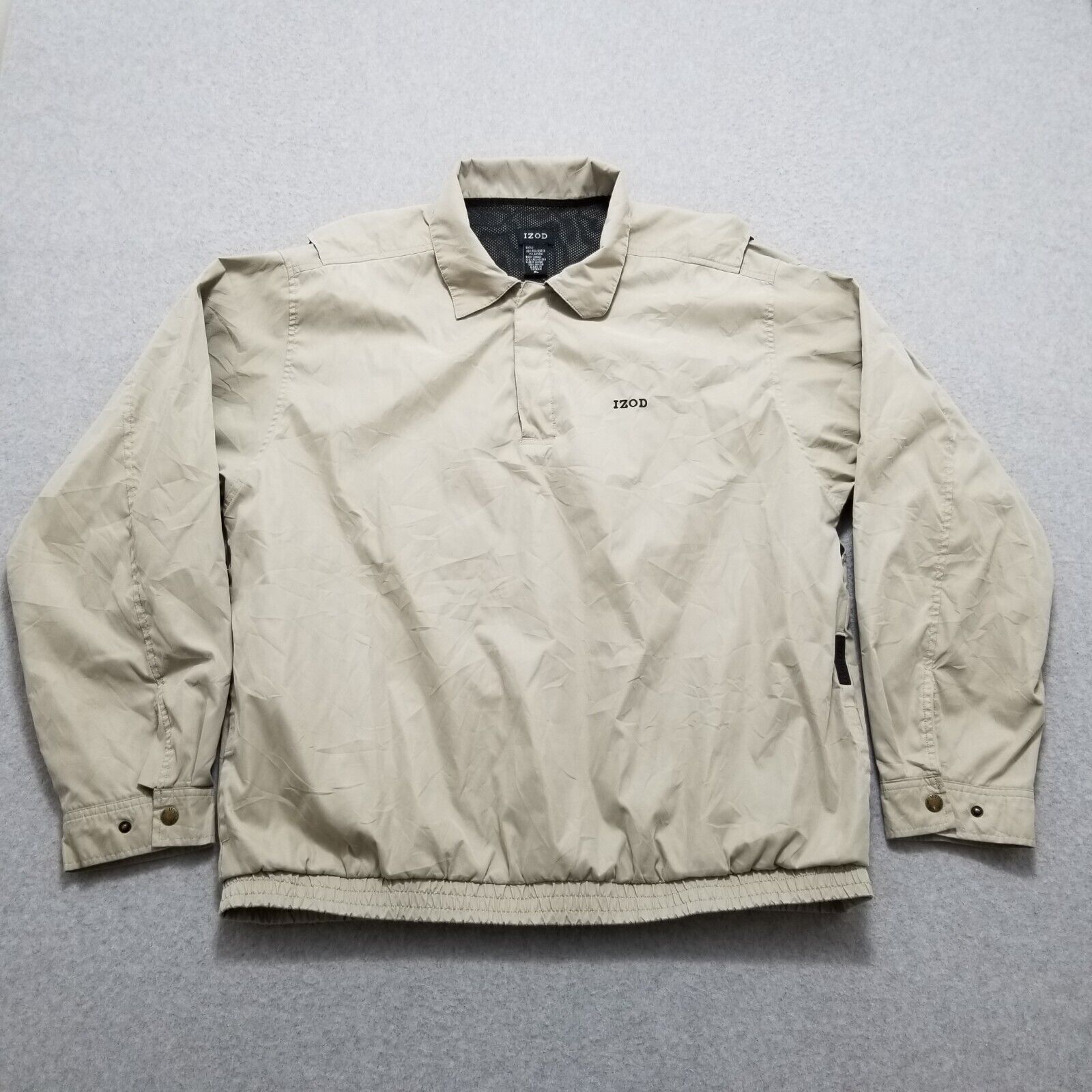Izod Izod Jacket Mens XL Pockets Snap Windbreaker Lightweight Size US XL / EU 56 / 4 - 1 Thumbnail