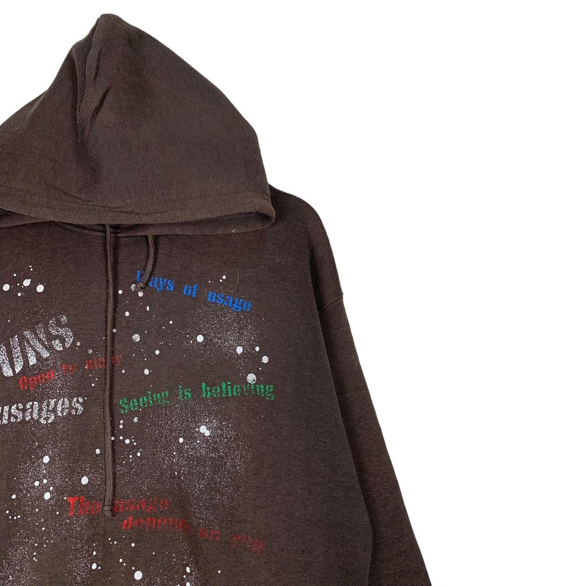 Japanese Brand BLUE VACATION Paint Splatters Pullover Hoodies #0781-C35 Size US L / EU 52-54 / 3 - 4 Thumbnail