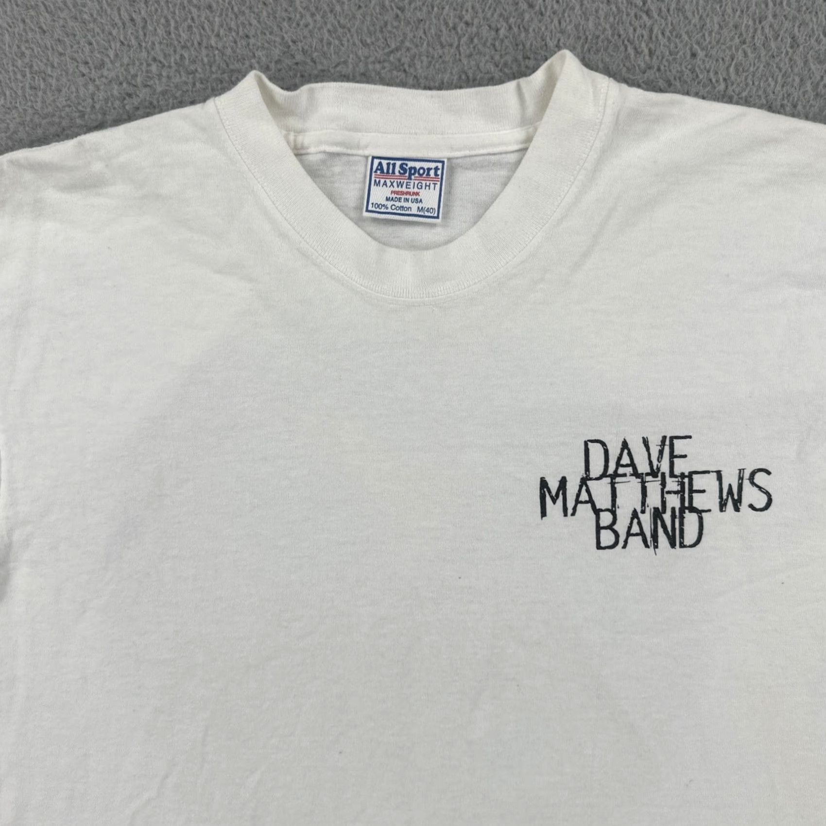 Sportmax VINTAGE All Sport Shirt M White 90s USA Dave Matthews Band Crew Neck Short Sleeve Men M Size US M / EU 48-50 / 2 - 6 Thumbnail