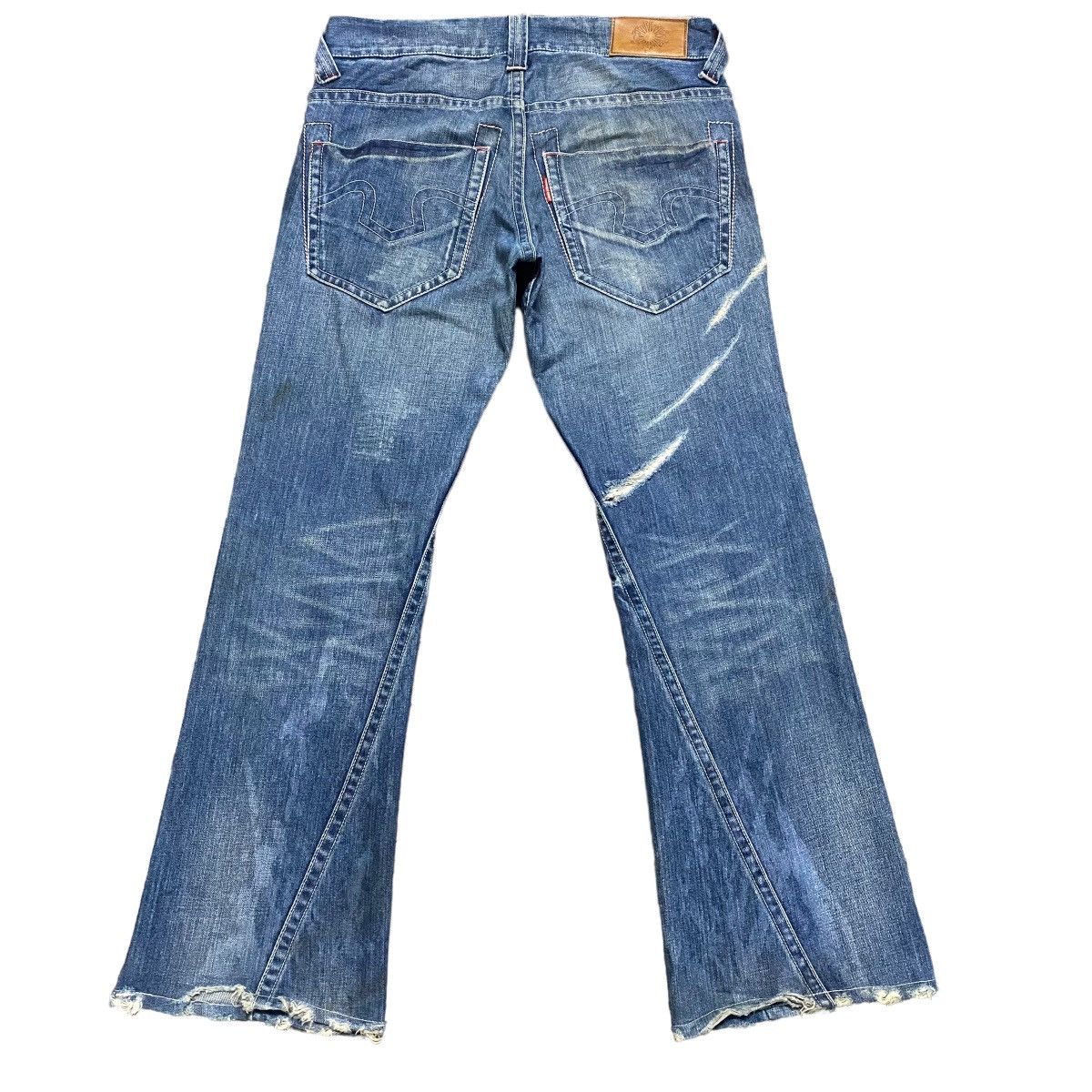 Tornado Mart Tornado Mart Distressed Denim Flare Jeans Size US 30 / EU 46 - 2 Thumbnail