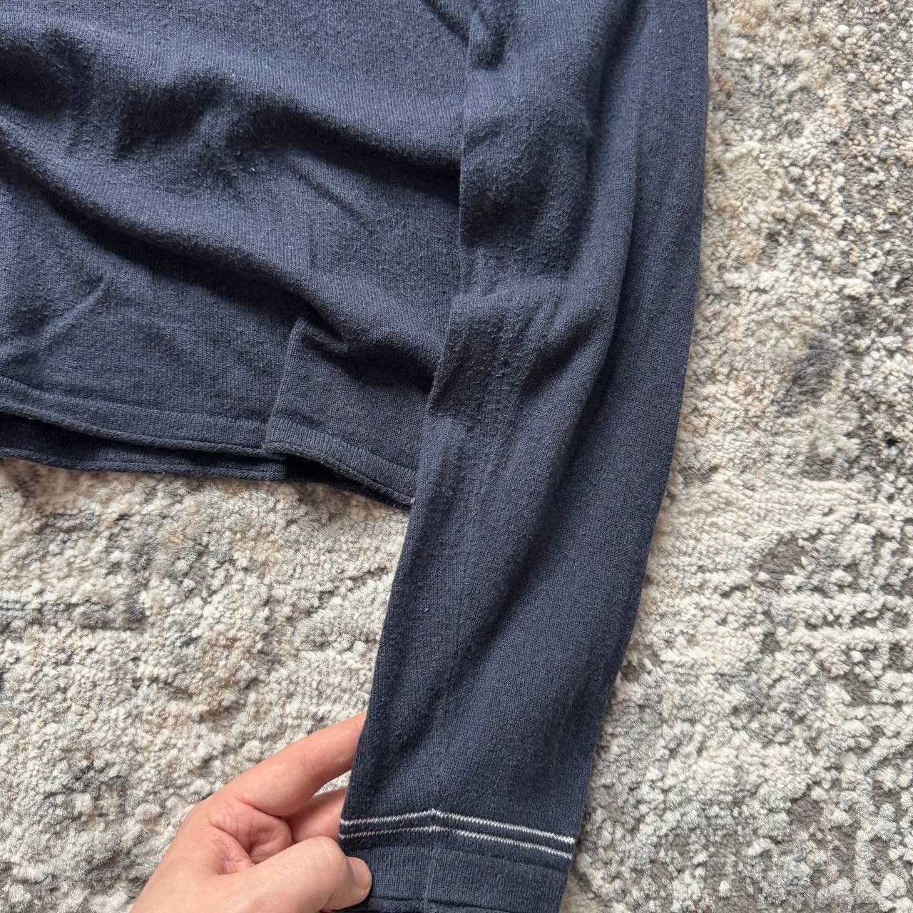Stone Island Vintage Stone V Neck Knitted Navy Sweater Size US S / EU 44-46 / 1 - 4 Thumbnail
