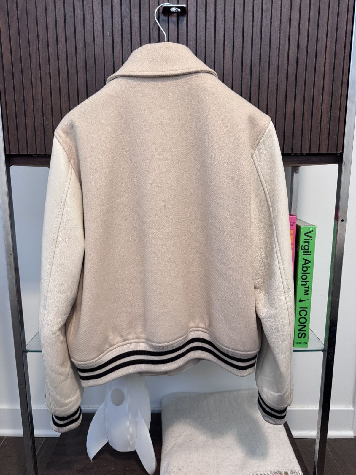Amiri AMIRI Men’s Bone Varsity Jacket Size US M / EU 48-50 / 2 - 3 Thumbnail