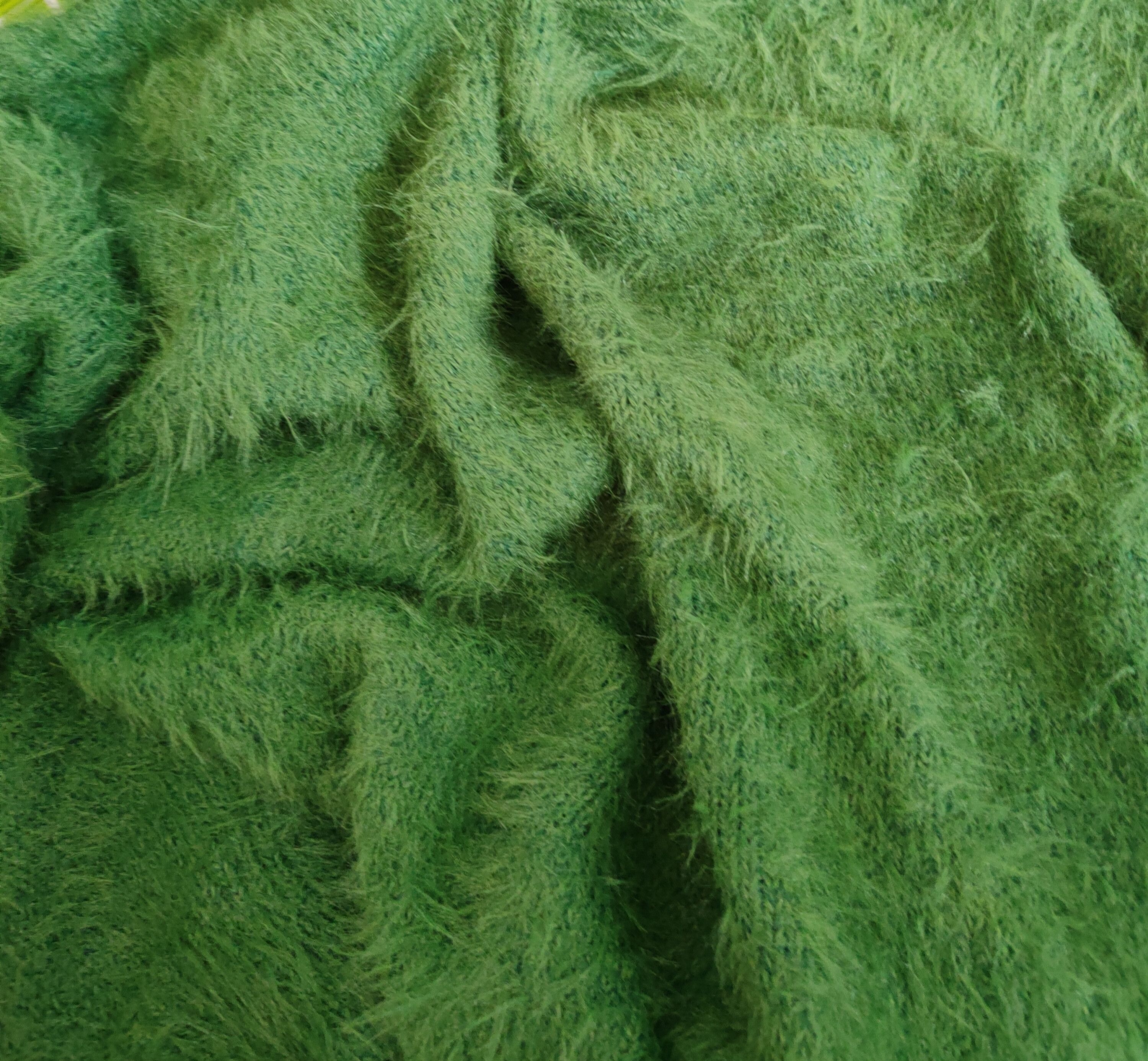 Japanese Brand × Vintage Vintage Khalita Green Fur Mohair Knitwear Size L / US 10 / IT 46 - 10 Thumbnail