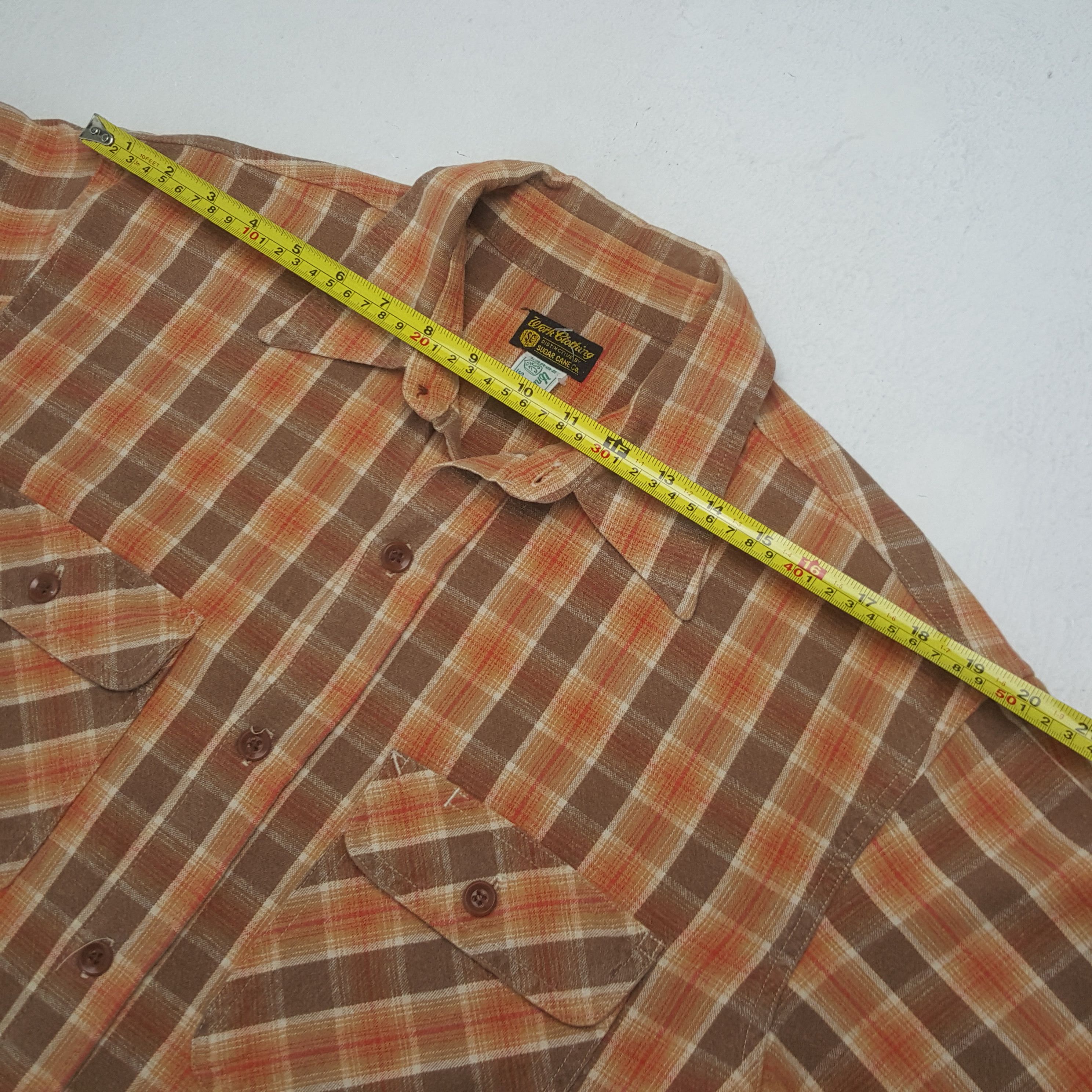 Sugar Cane Vintage Sugar Cane Japanese Flannel Shirt Button Up C294N42 Size US L / EU 52-54 / 3 - 5 Thumbnail