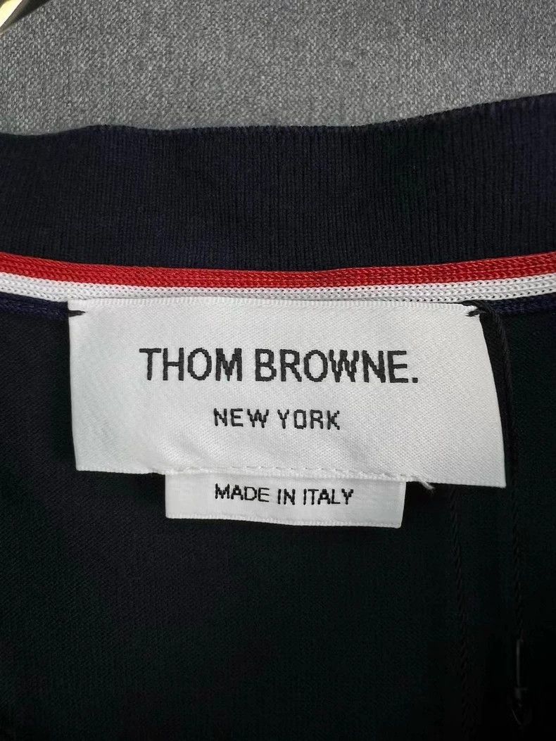Thom Browne Thom Browne size4 Four-bar blue short sleeves Size US XL / EU 56 / 4 - 4 Thumbnail