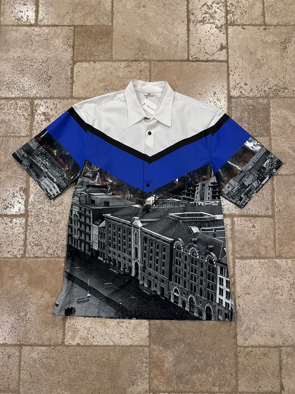 Dries Van Noten Dries Van Noten Cassidye Belgian 2022 Blue Button-Down Shirt Size US XL / EU 56 / 4 - 1 Thumbnail