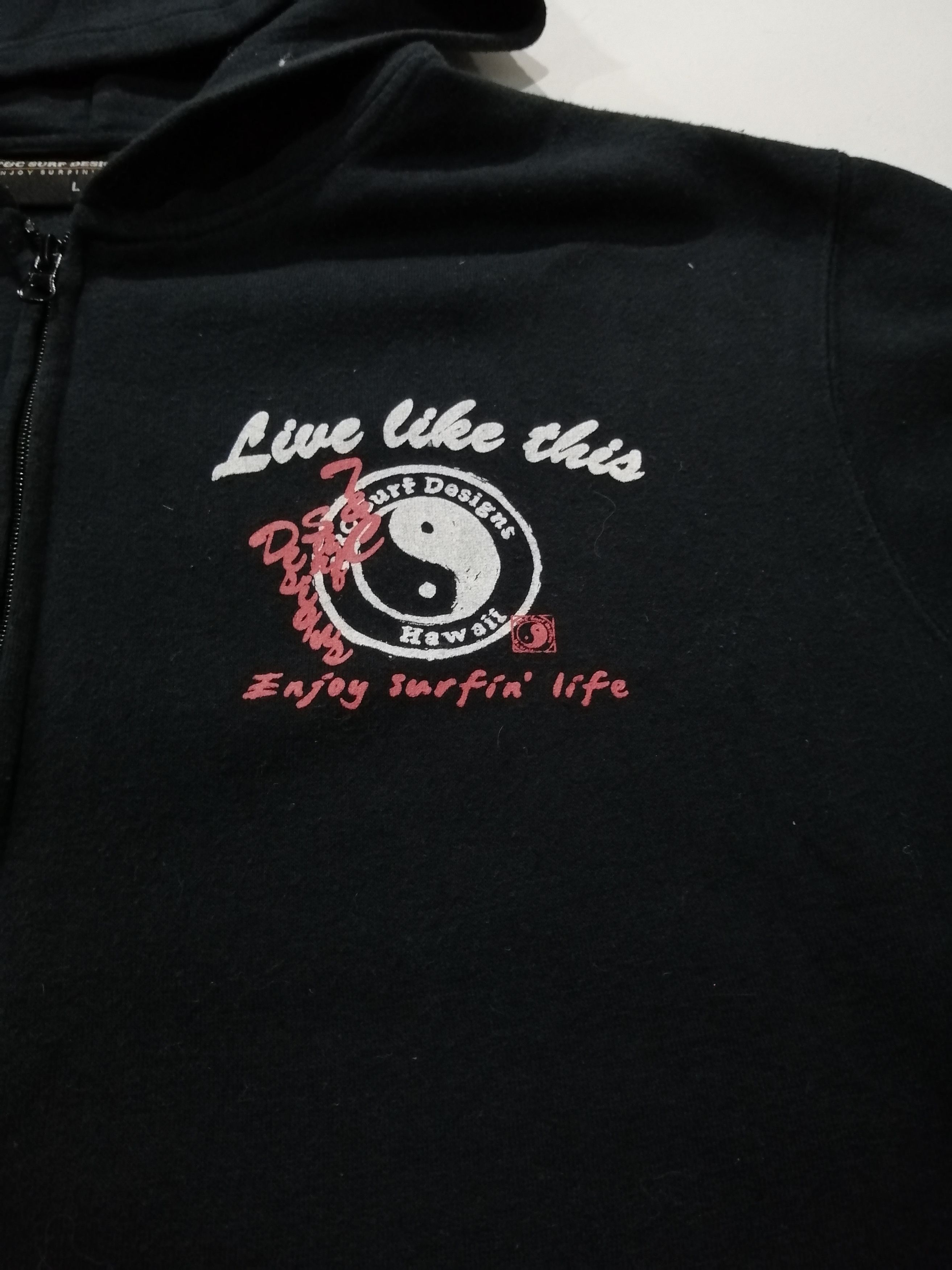 Designer Vtg T&C Surf Design Hawaii Big Logo Zipper Hoodie Sweater Size US L / EU 52-54 / 3 - 3 Thumbnail