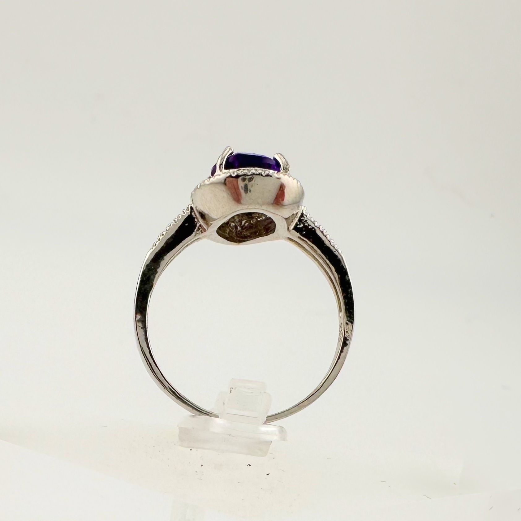 2.24 Carat Natural Amethyst Ring Size 8.25 - Sterling SIlver