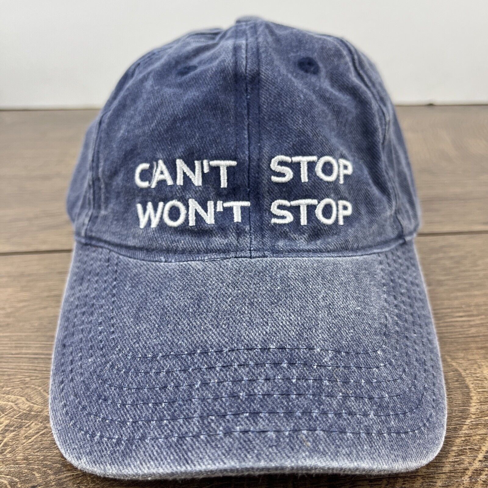 Other Won’t Stop Hat Can’t Stop Won’t Blue Hat Adjustable Adult Si Size ONE SIZE - 2 Thumbnail
