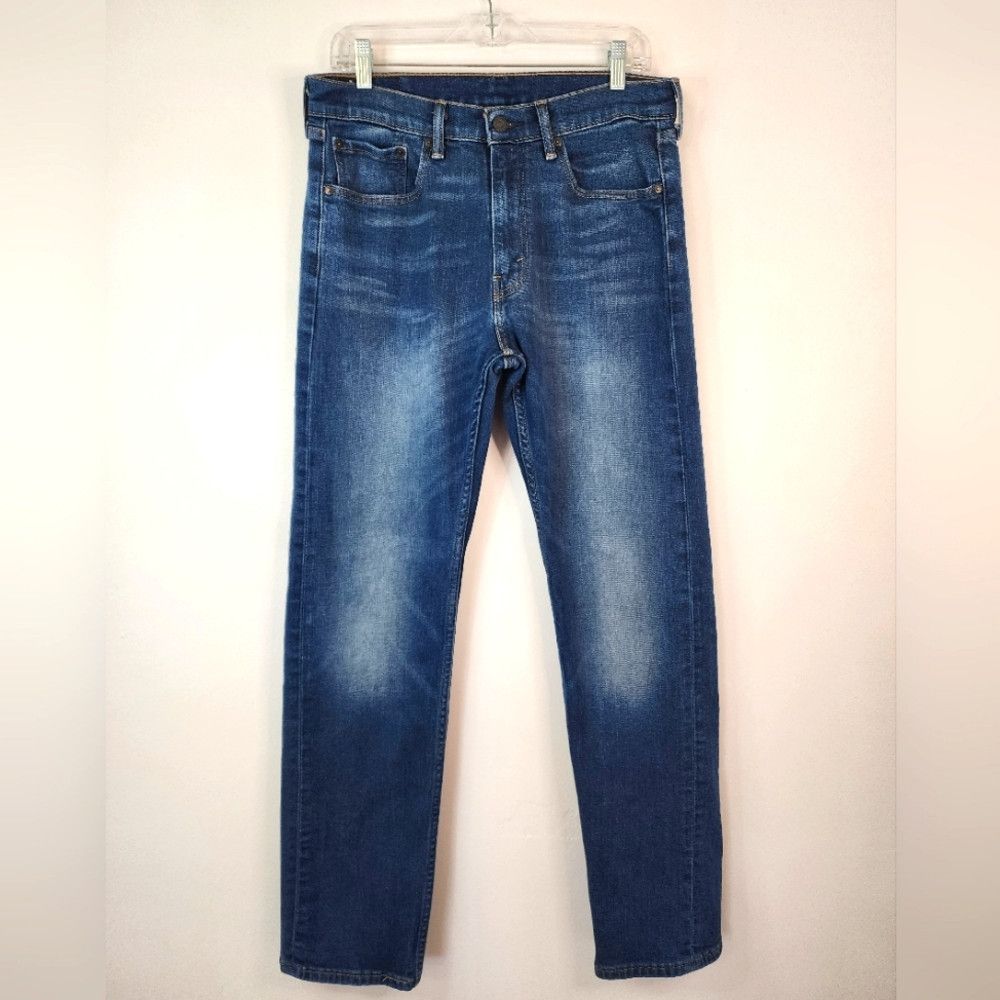 Jean × Levi's Levi's 505 Dark Denim Blue Jeans Classic Straight Leg High Size US 32 / EU 48 - 1 Thumbnail