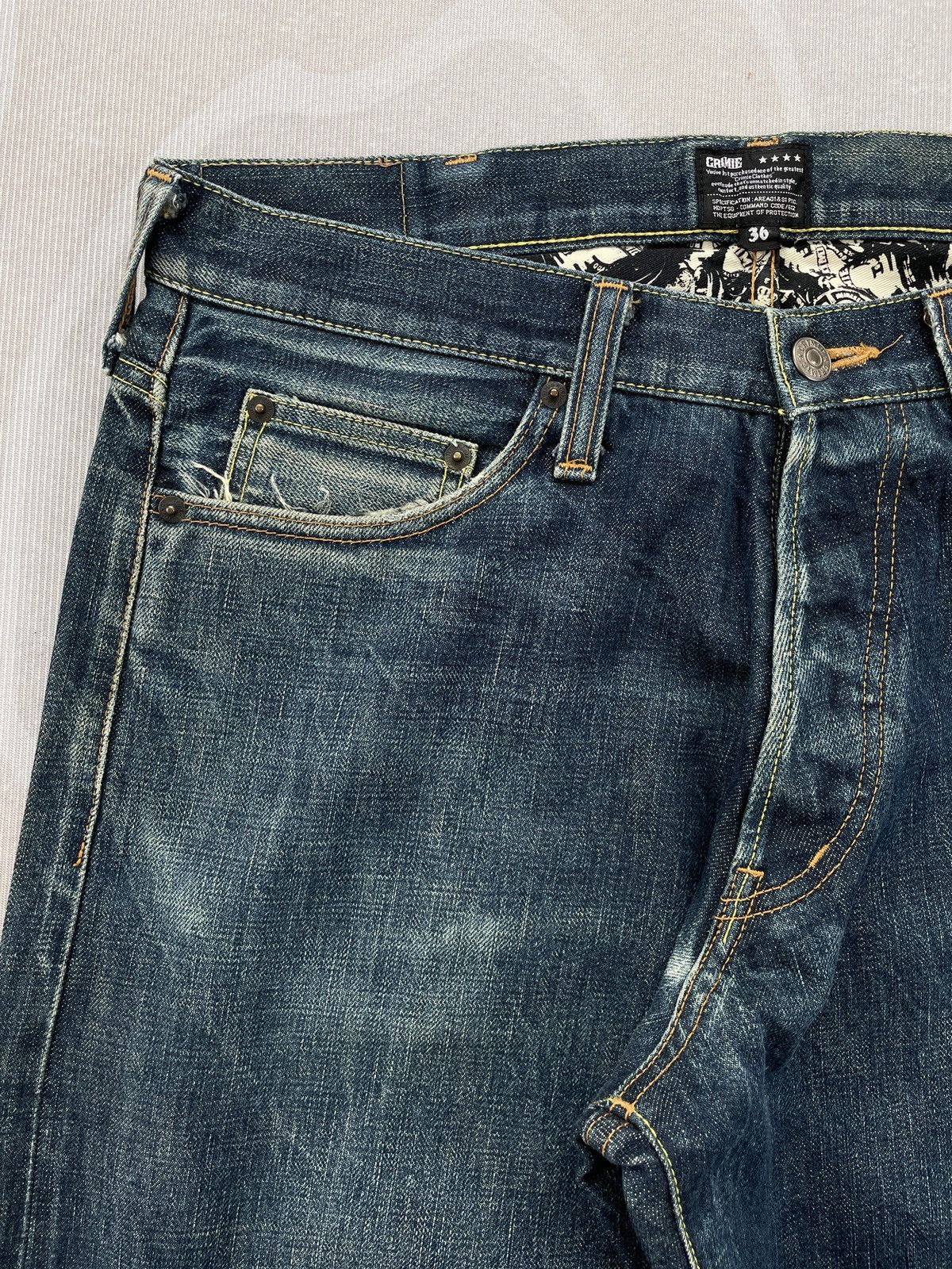 Designer × Japanese Brand × Salvage Crimie Red Selvedge Jeans (P63) Size US 33 - 6 Thumbnail
