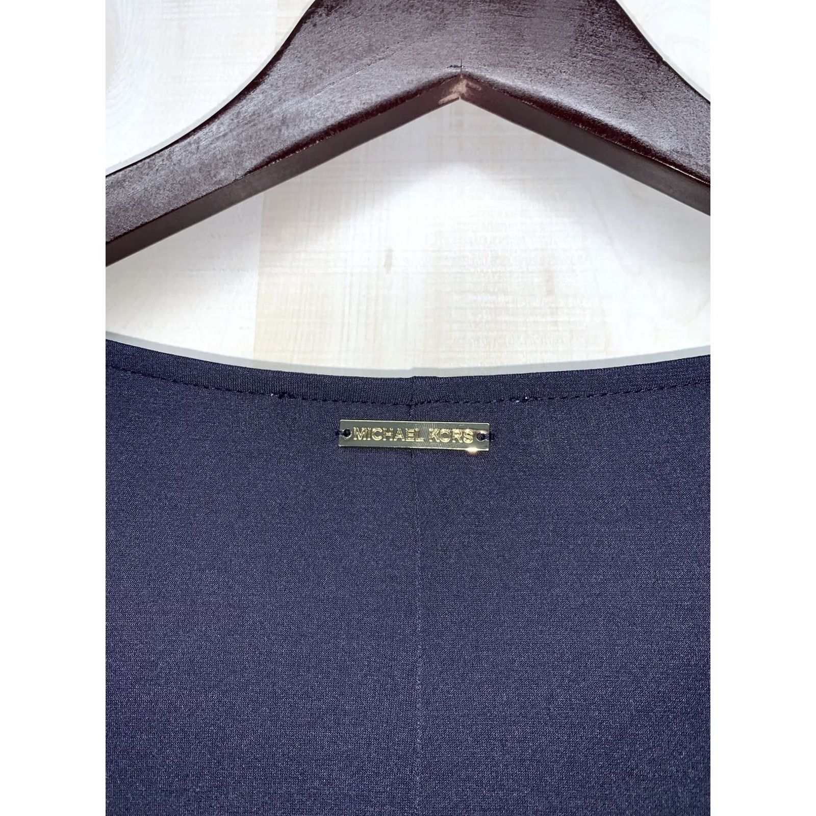 Michael Kors Michael Kors Womens Sleeveless Stretch Navy Blue Dress XS-5551 Dress } Size XS / US 0-2 / IT 36-38 - 6 Thumbnail