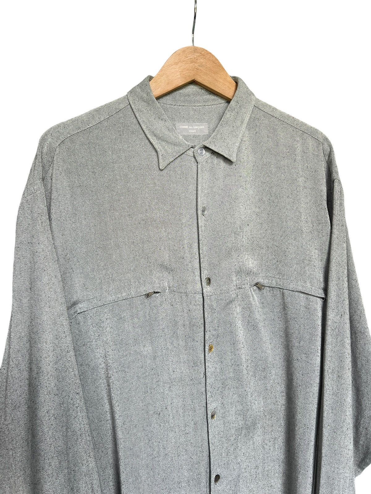 1990 Comme des Garçons Homme Zipper Pocket Button Up Shirt