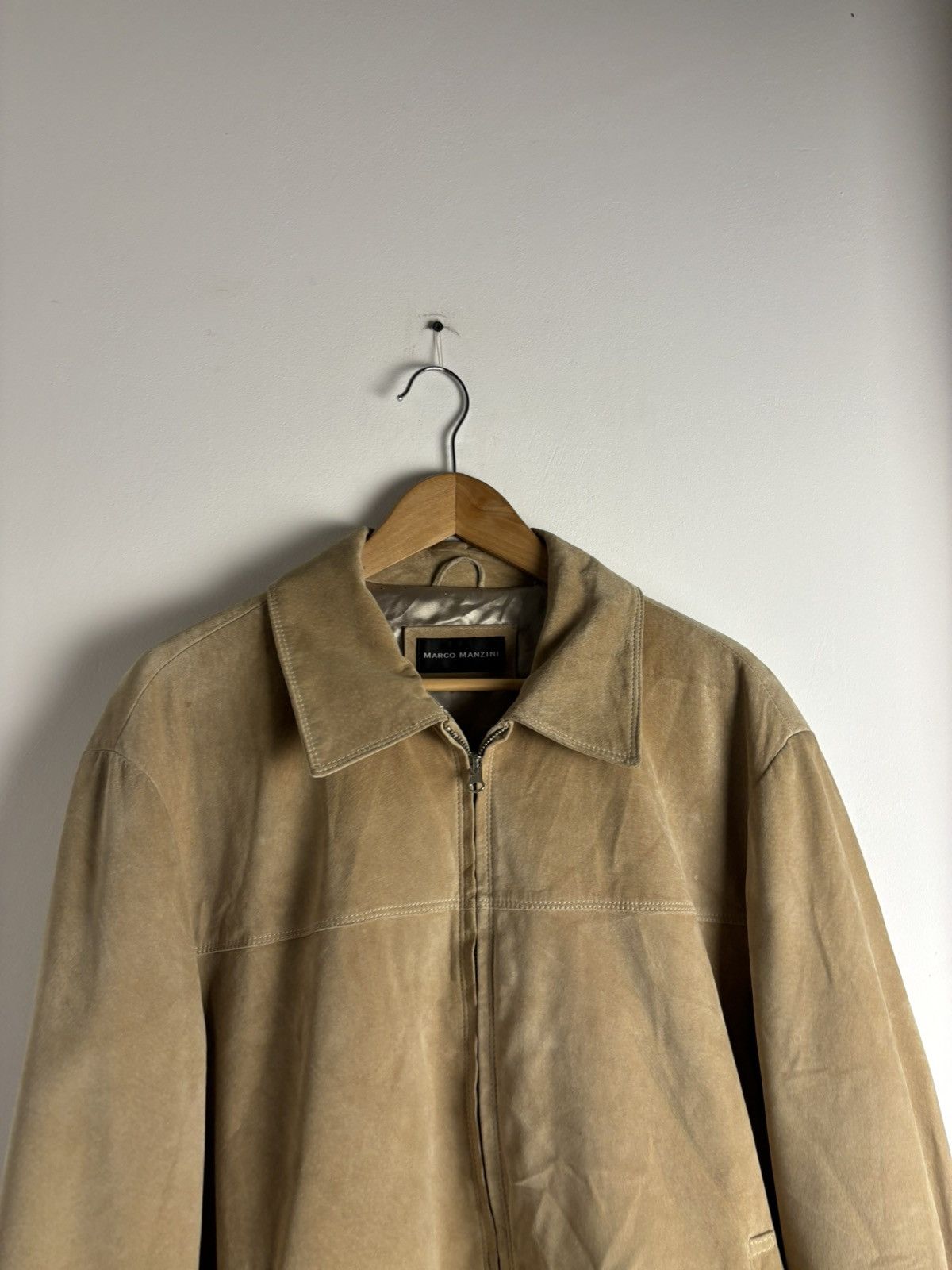 Vintage Vintage Suede Marco Manzini Beigee Zip Jacket Size US L / EU 52-54 / 3 - 9 Thumbnail