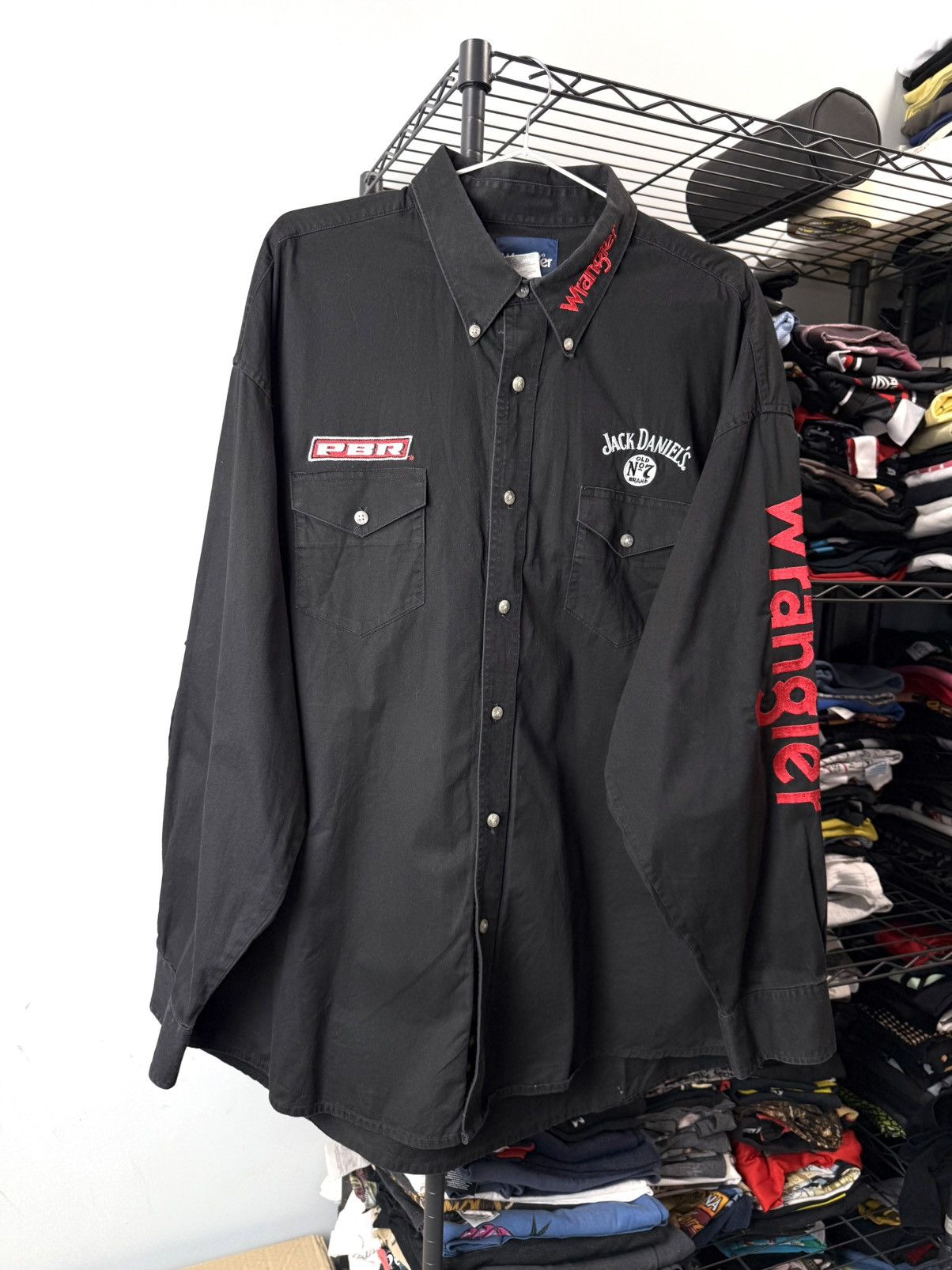 Wrangler Jack Daniels Wrangler PBR Bull Riding Rodeo Shirt Cowboy Size US XXL / EU 58 / 5 - 1 Thumbnail