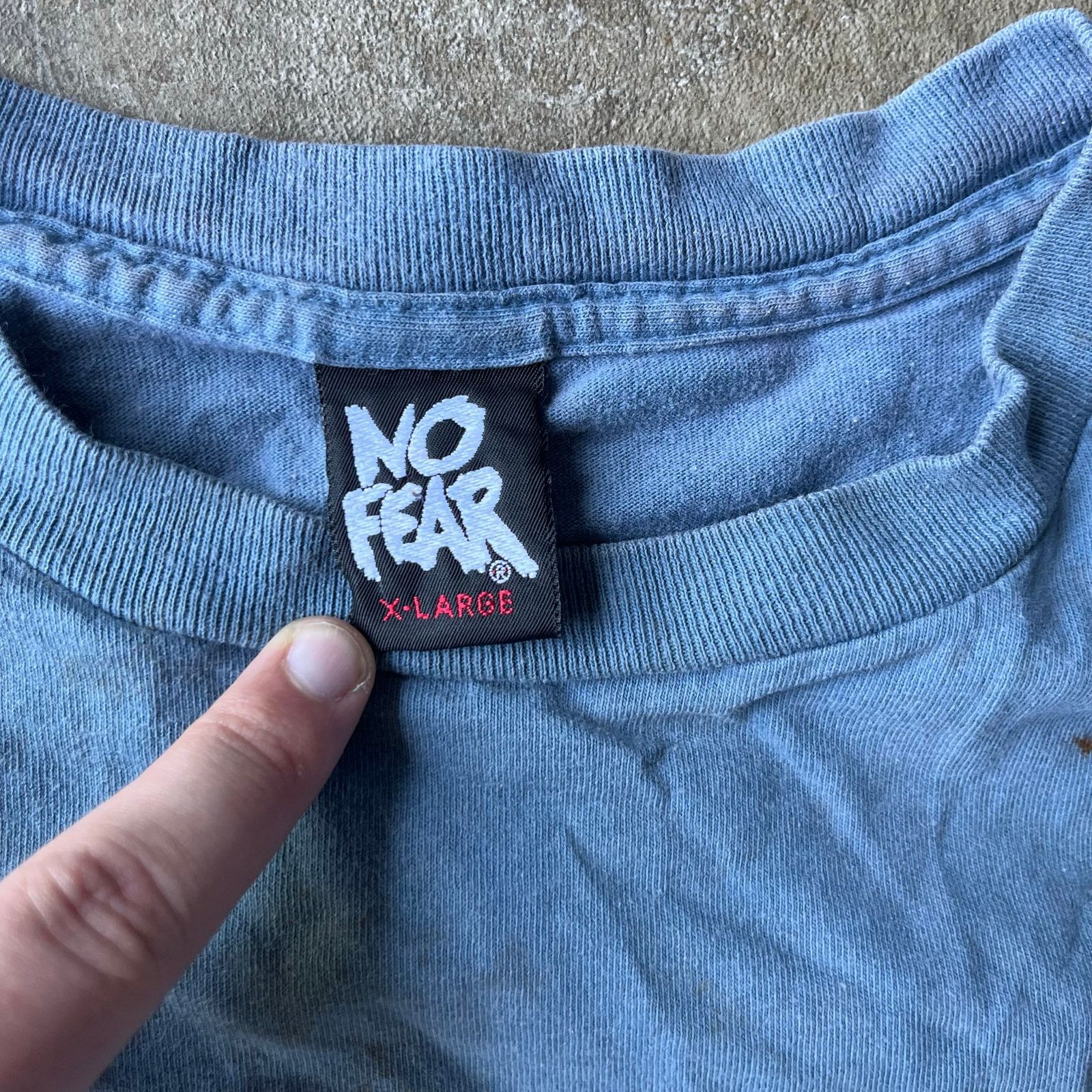 Vintage VINTAGE THRASHED NO FEAR SHIRT XL 90S SKATE SURF Size US XL / EU 56 / 4 - 3 Thumbnail