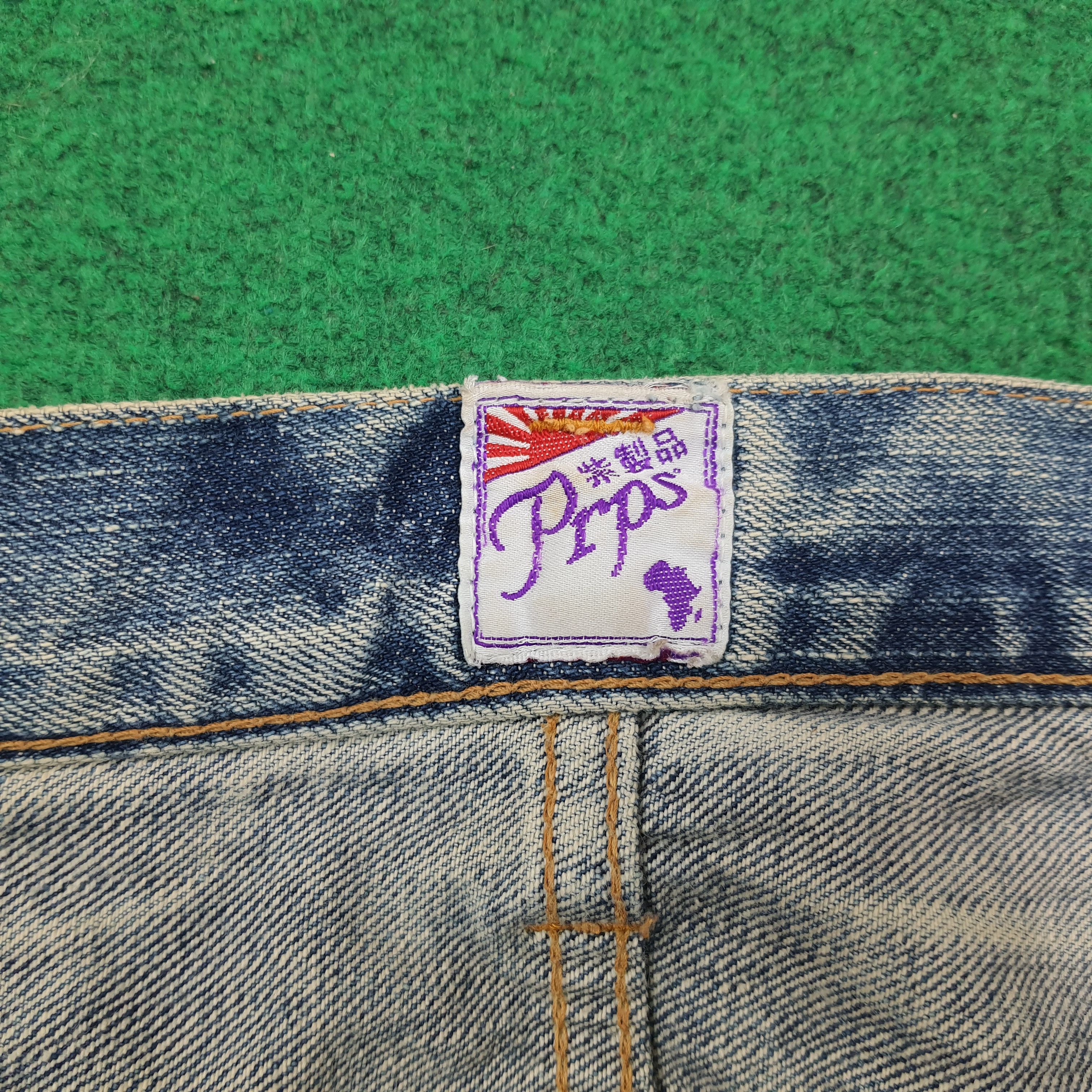Prps Vintage Prps Made in Japan Painted Distressed Denim E1N38 Size US 33 - 8 Thumbnail