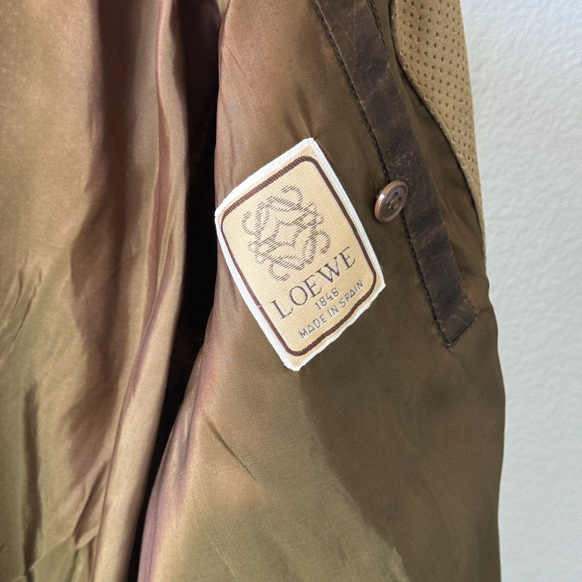 Loewe × Vintage Vintage Loewe Perforated Brown Leather Jacket Size US M / EU 48-50 / 2 - 3 Thumbnail