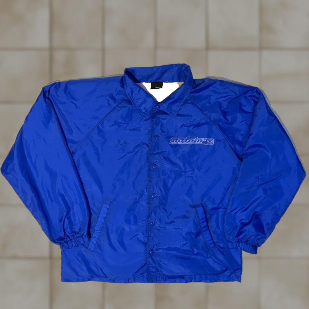 VINTAGE No Fear Blue Windbreaker Jacket M Men Skateboarding Windbreaker Casual Medium
