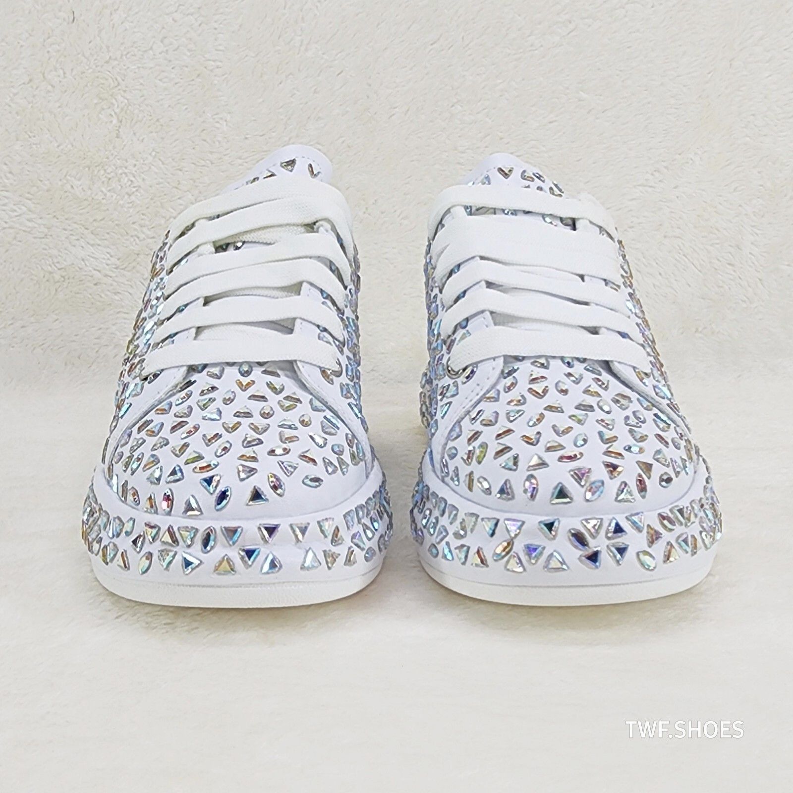 Other Geo Dazzle Cush Iridescent Stone White Platform Sneakers Ten Size US 6 / IT 36 - 5 Thumbnail