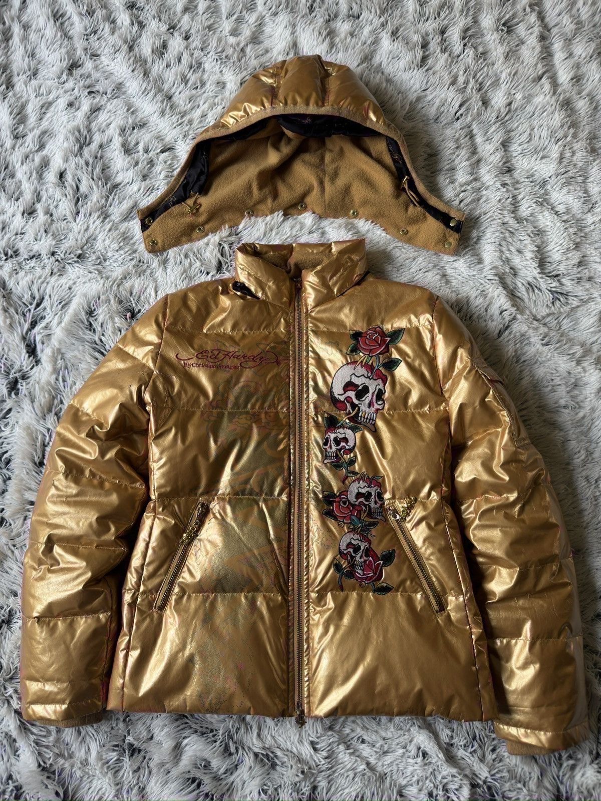Ed Hardy Ed Hardy “Dedicated To The One I Love” Puffer Size M / US 6-8 / IT 42-44 - 2 Thumbnail