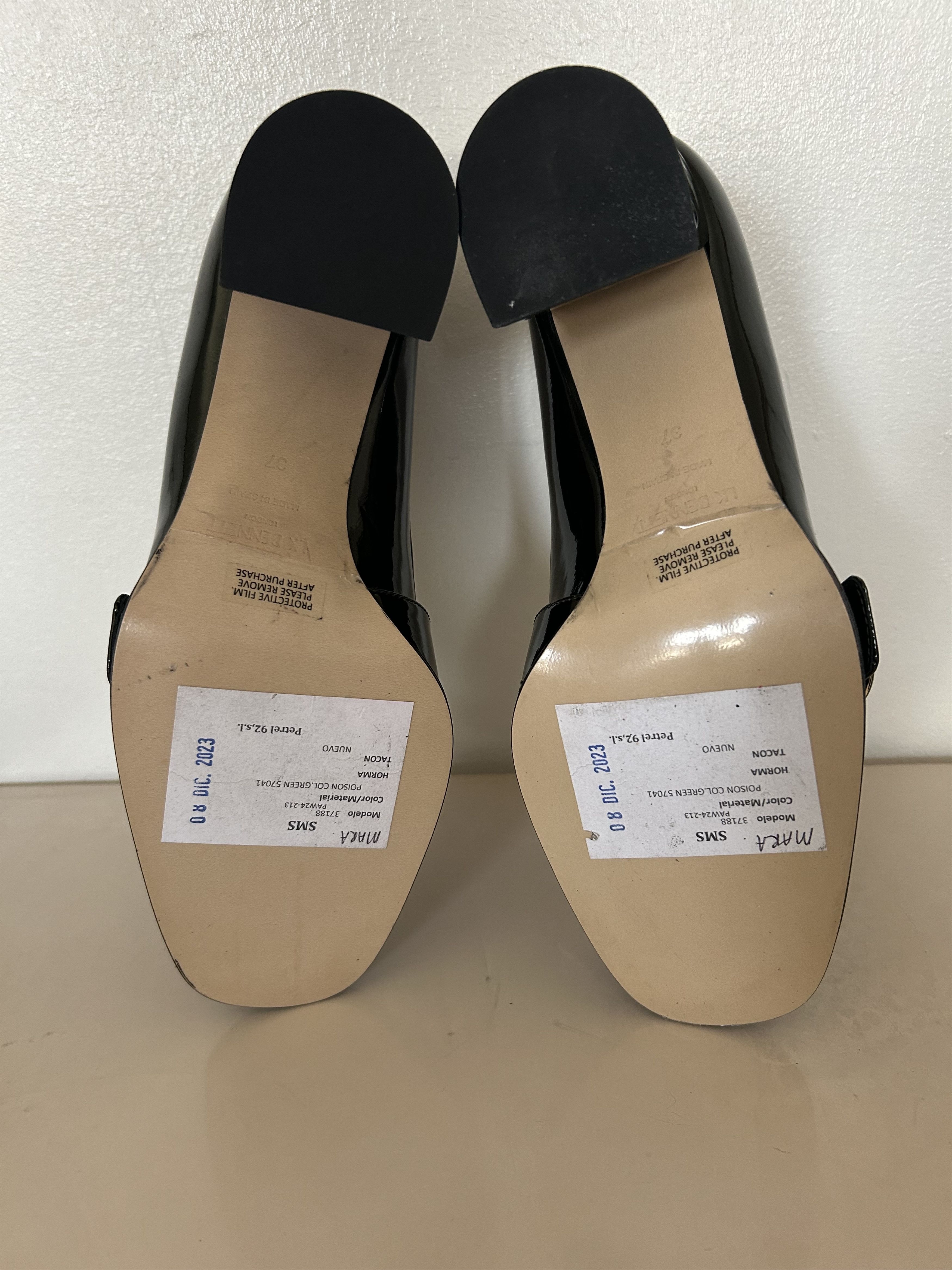 LK Bennett LKBennett Mara Resin Buckle Block Heel Shoes Size US 7 / IT 37 - 4 Thumbnail