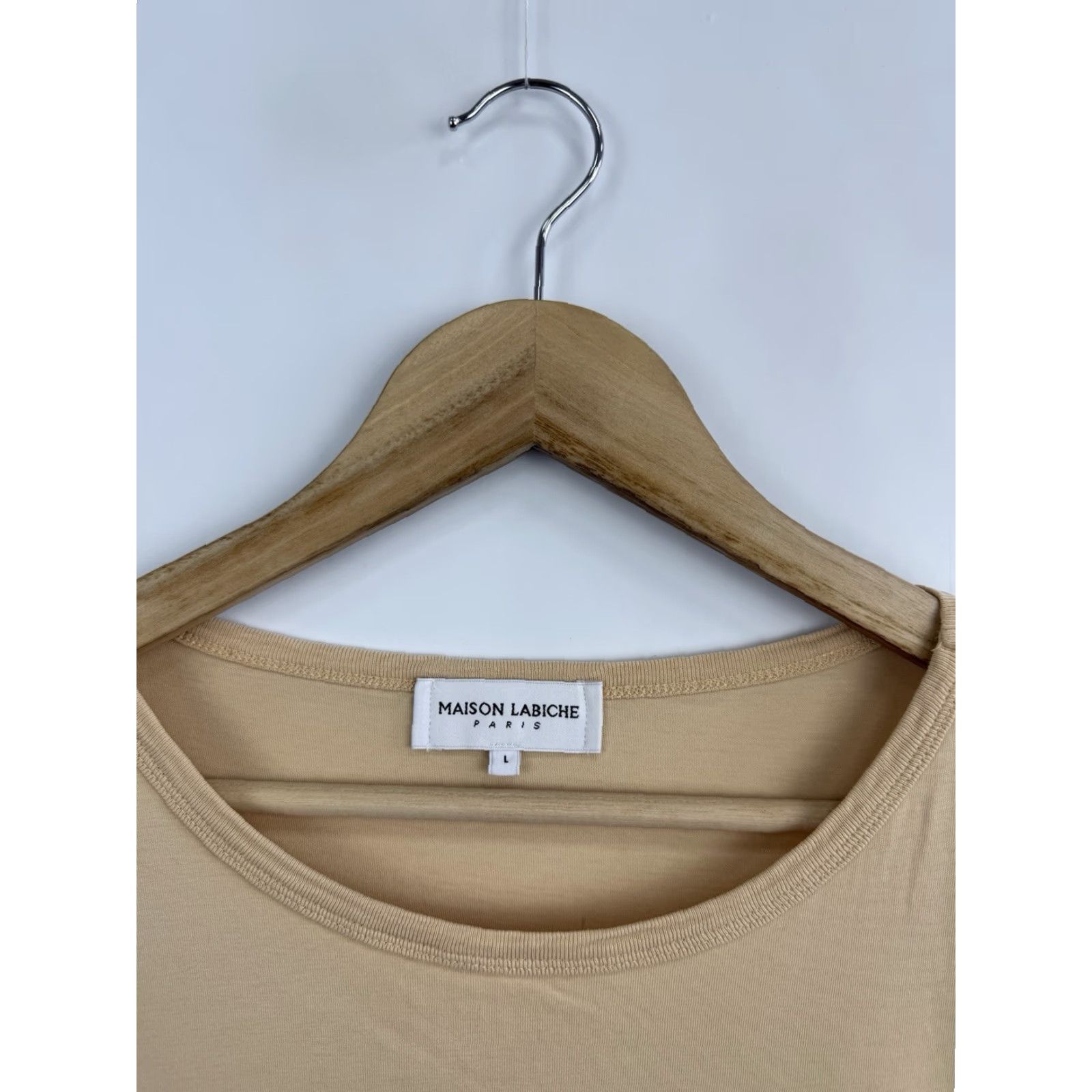 Maison Labiche Maison Labiche Paris Paradiso Luxury T-Shirt Retro Beige Mens L Color Beige Size US L / EU 52-54 / 3 - 5 Thumbnail