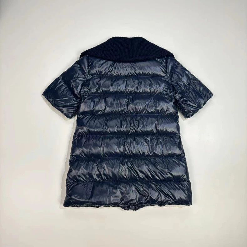 Prada Prada Wool collar Tibetan blue short-sleeved long down jack Size US XXS / EU 40 - 2 Thumbnail