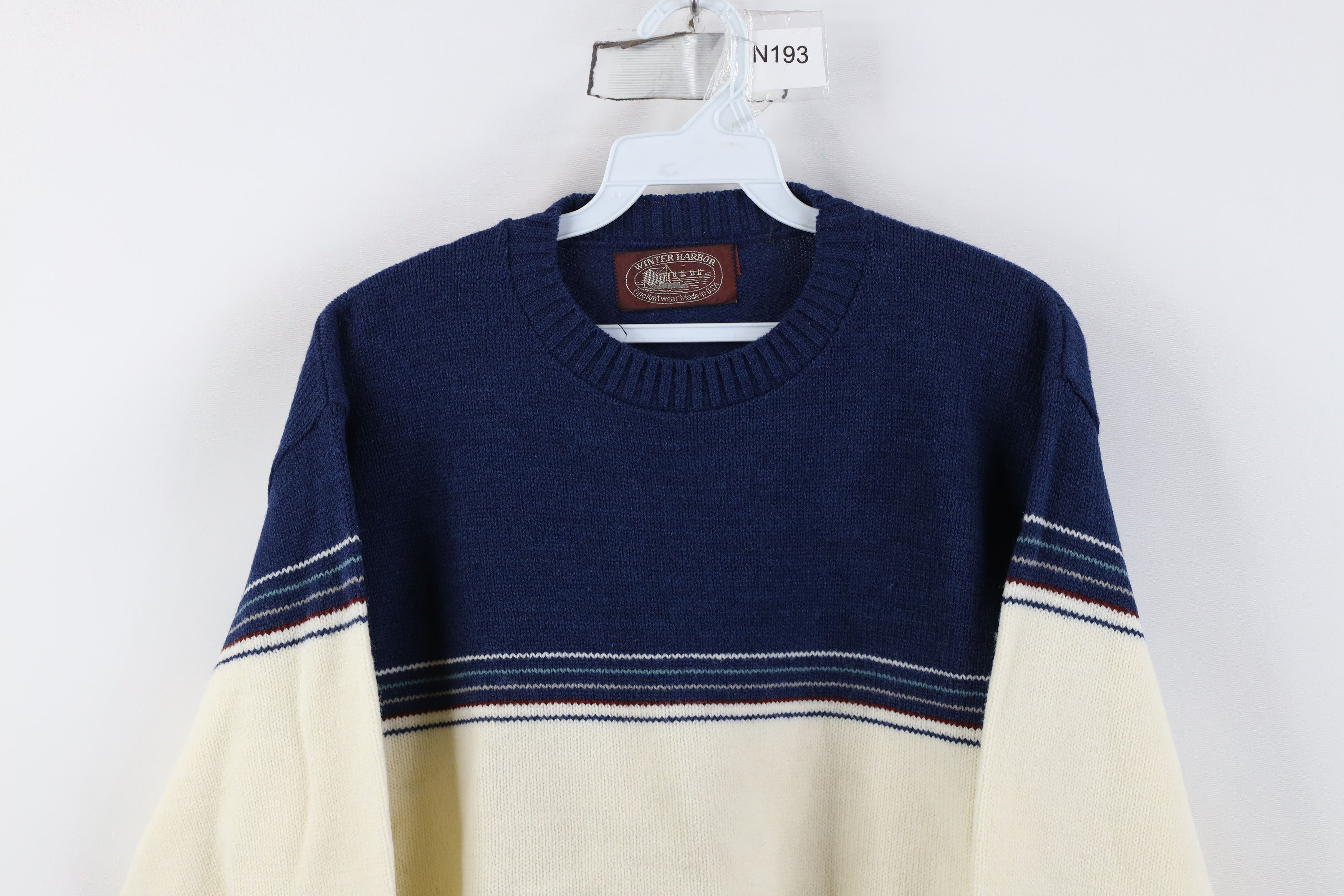 Vintage Vintage 70s Streetwear Striped Knit Crewneck Sweater USA Size US M / EU 48-50 / 2 - 2 Thumbnail