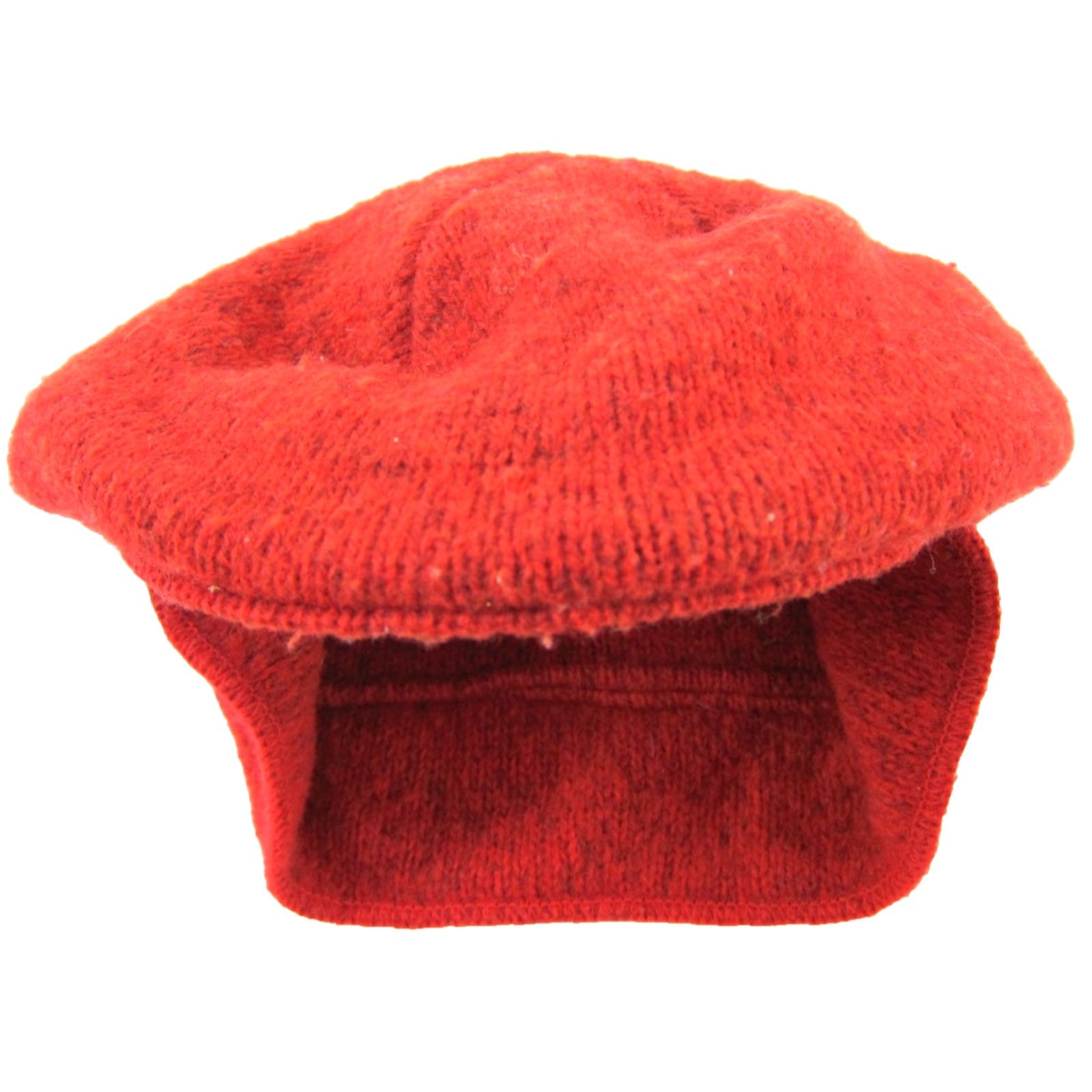 Vintage VINTAGE L.L. Bean Hat Unisex Adults Trapper Beanie Visor Ear Flap Red Wool OS Size ONE SIZE - 3 Thumbnail