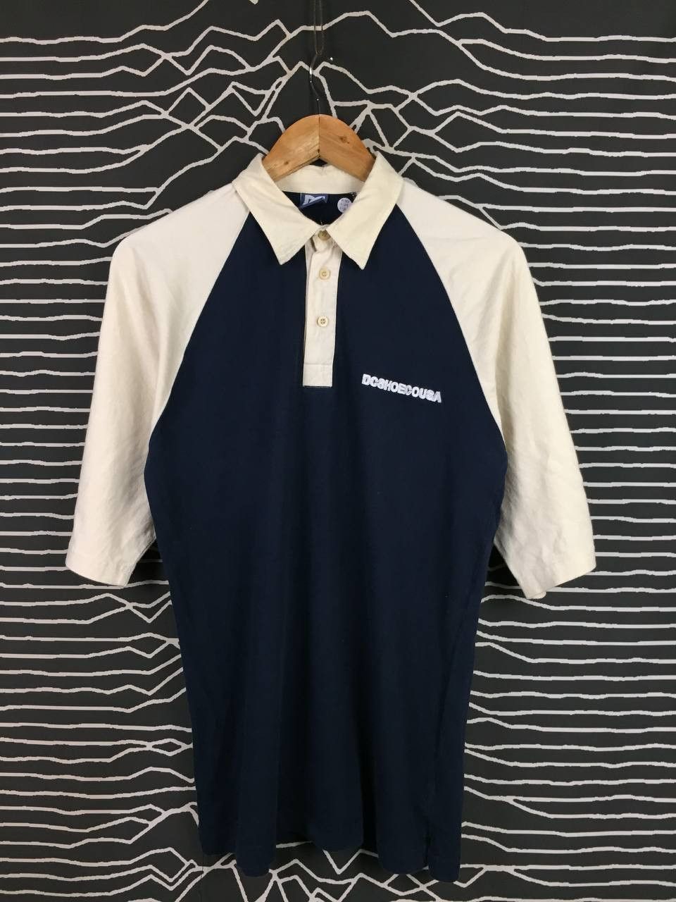 DC Vtg DC Shoes Co USA Skate Color Block Raglan Polo Shirt Size US M / EU 48-50 / 2 - 1 Thumbnail