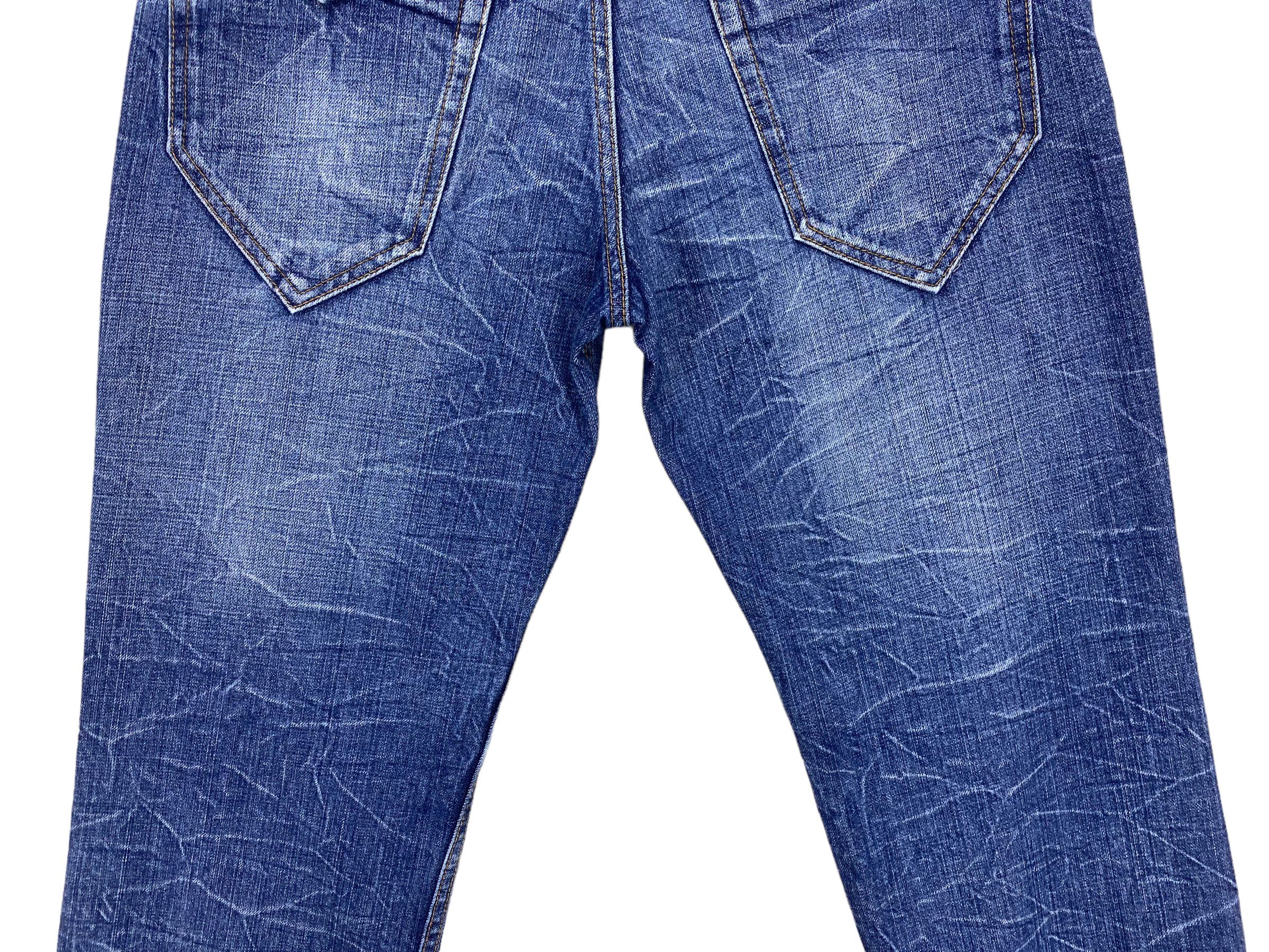 Japanese Brand Nylaus Distressed Buckle Back Denim Goth Punk Jeans Size US 31 - 7 Thumbnail