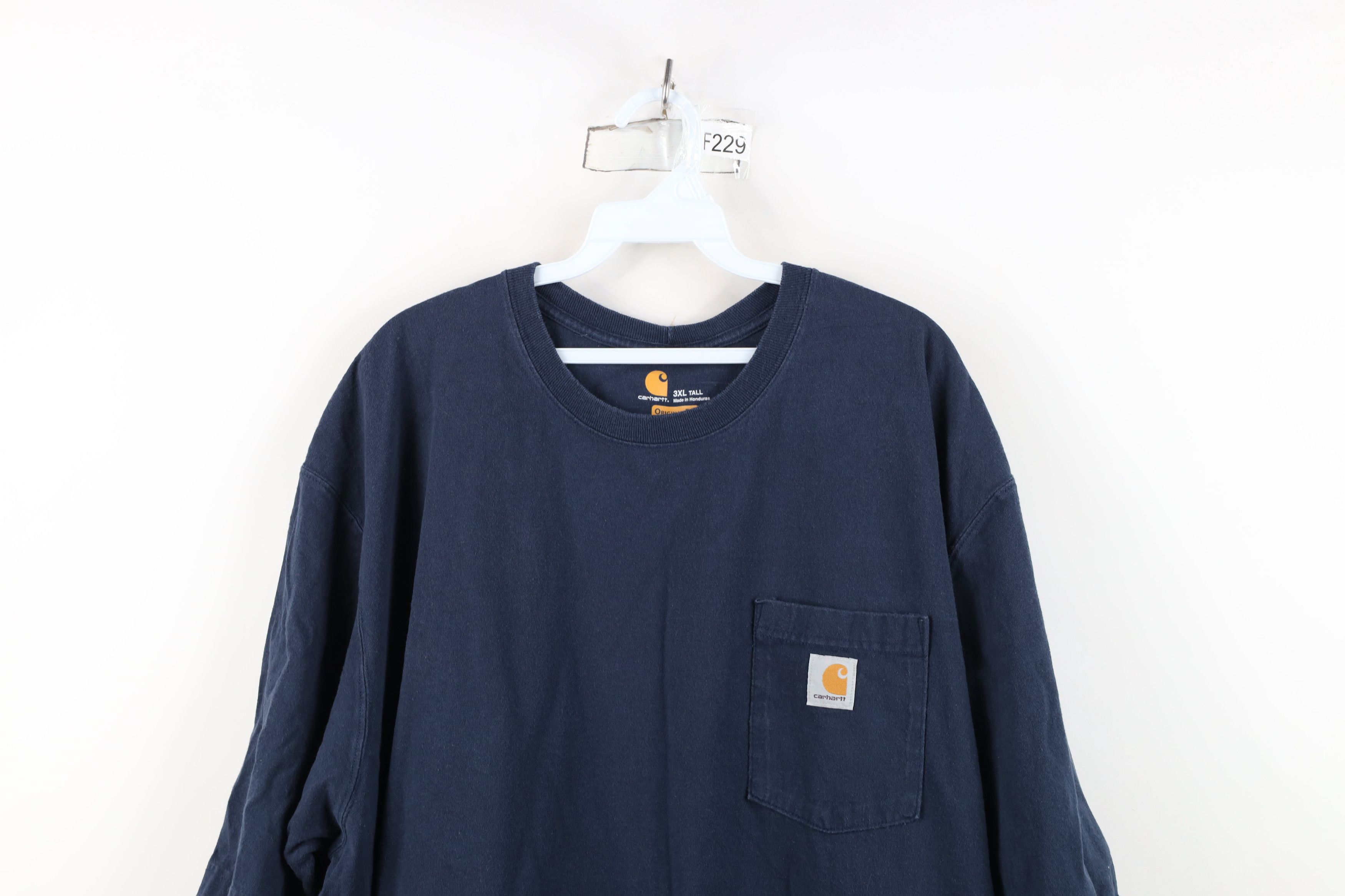 Carhartt Vintage Y2K Carhartt Short Sleeve Pocket T-Shirt Navy Blue Size US XXL / EU 58 / 5 - 2 Thumbnail