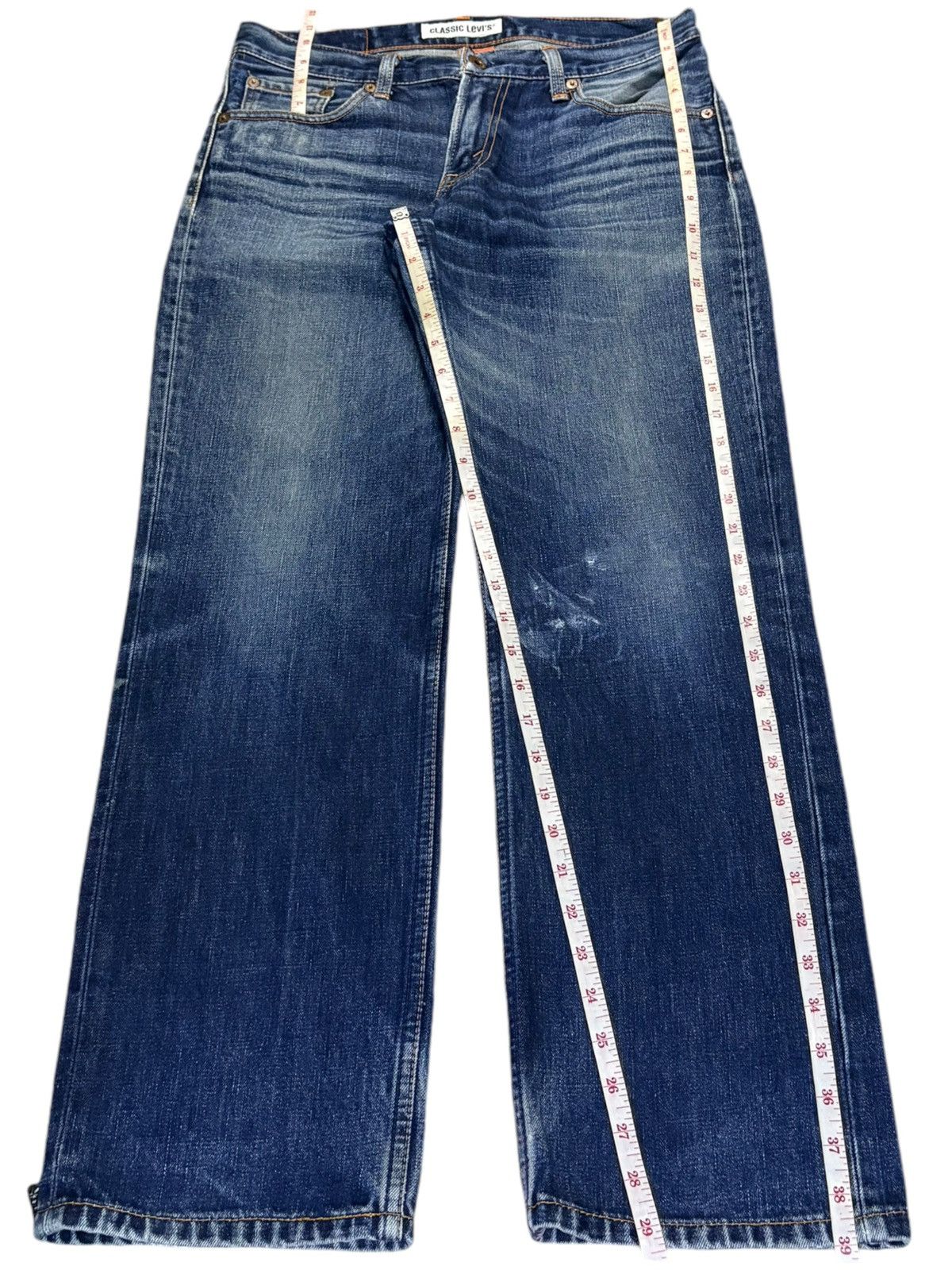 Levi's Vintage 90s Levis 502 Blue Wash Distressed Loose Jeans Size US 32 / EU 48 - 13 Thumbnail